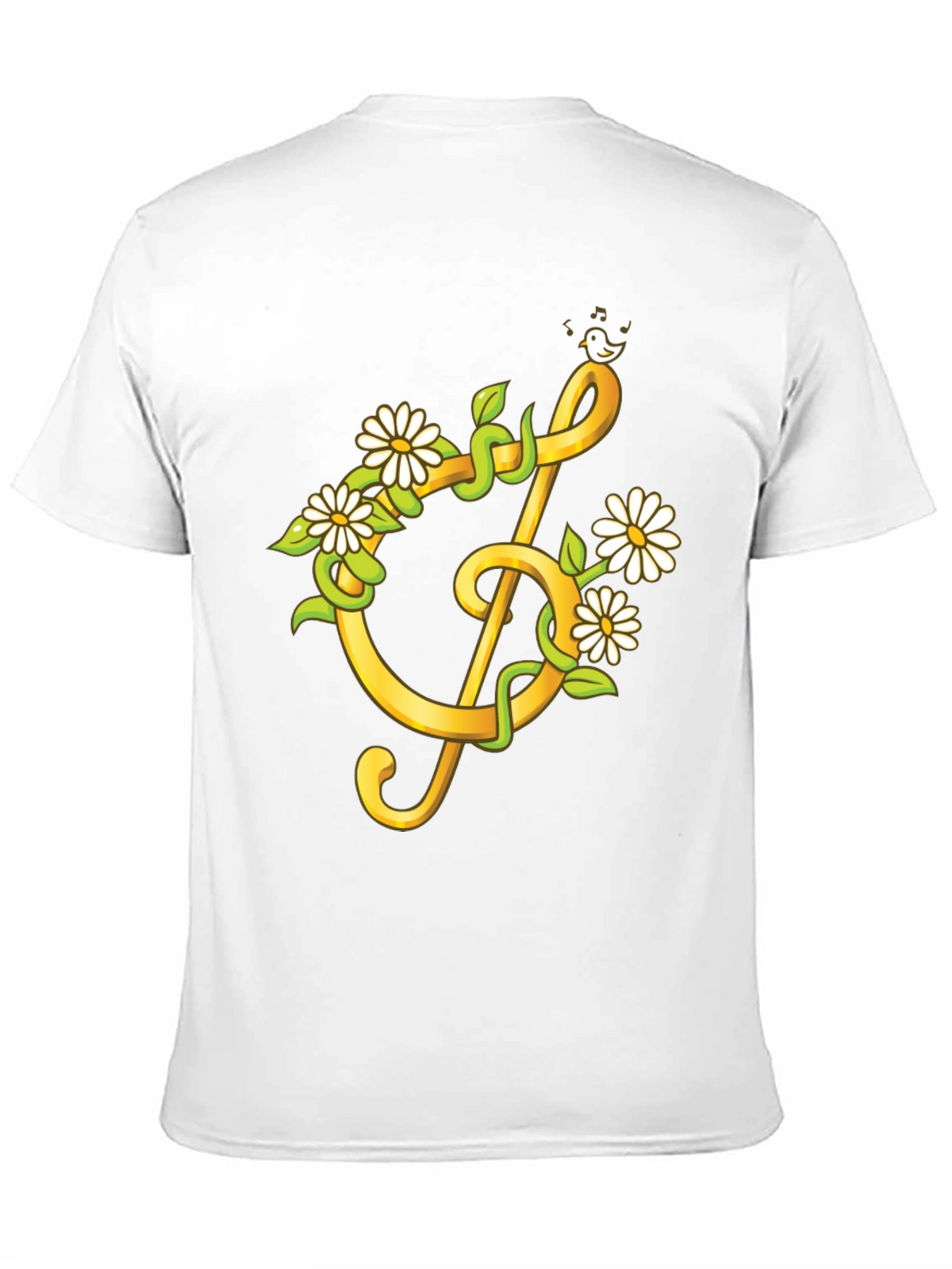 Floral Treble Clef Graphic T-Shirt