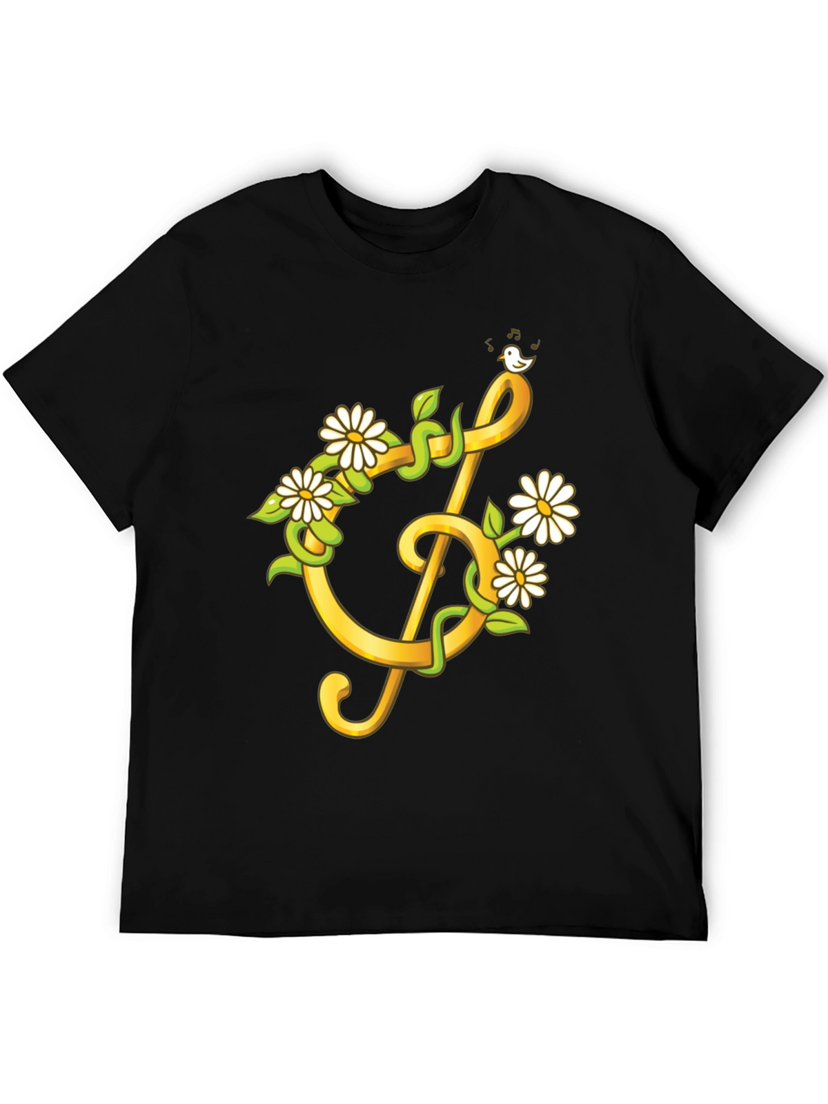 Floral Treble Clef Graphic T-Shirt