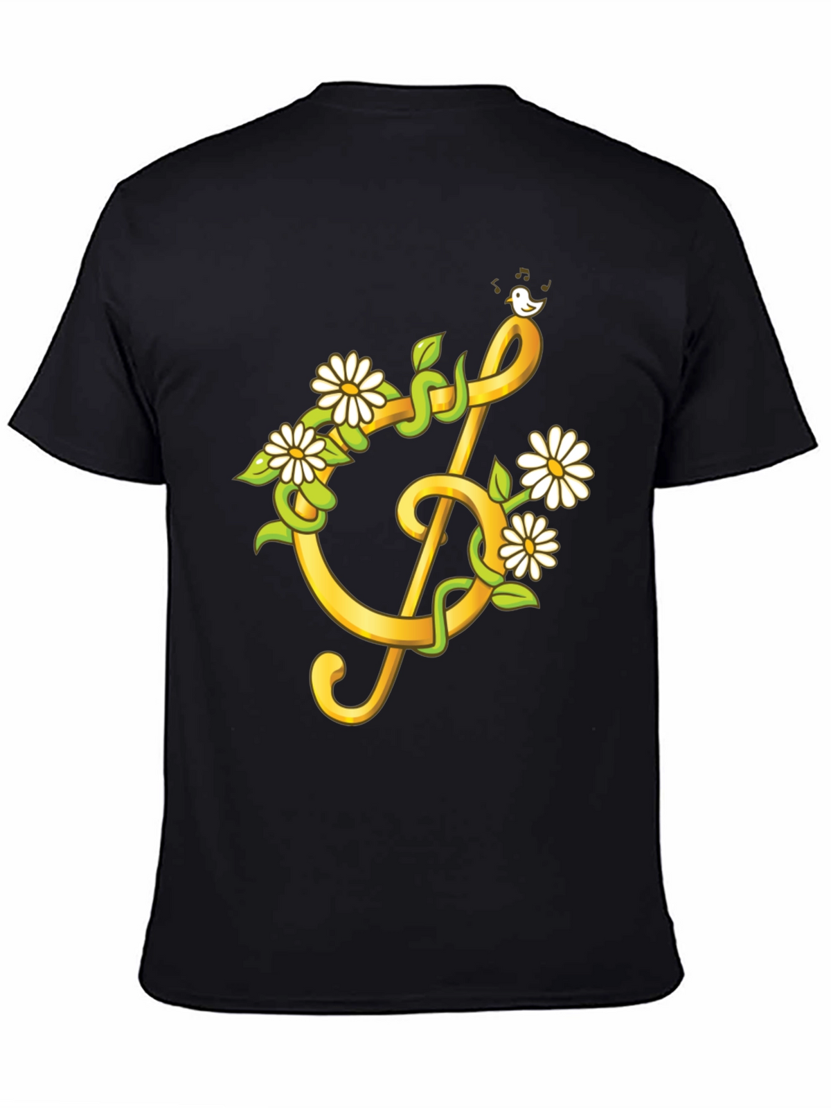 Floral Treble Clef Graphic T-Shirt