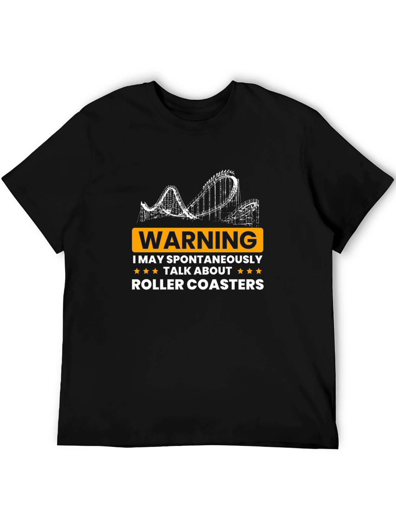 Roller Coaster Enthusiast T-Shirt - Warning Spontaneous Talk