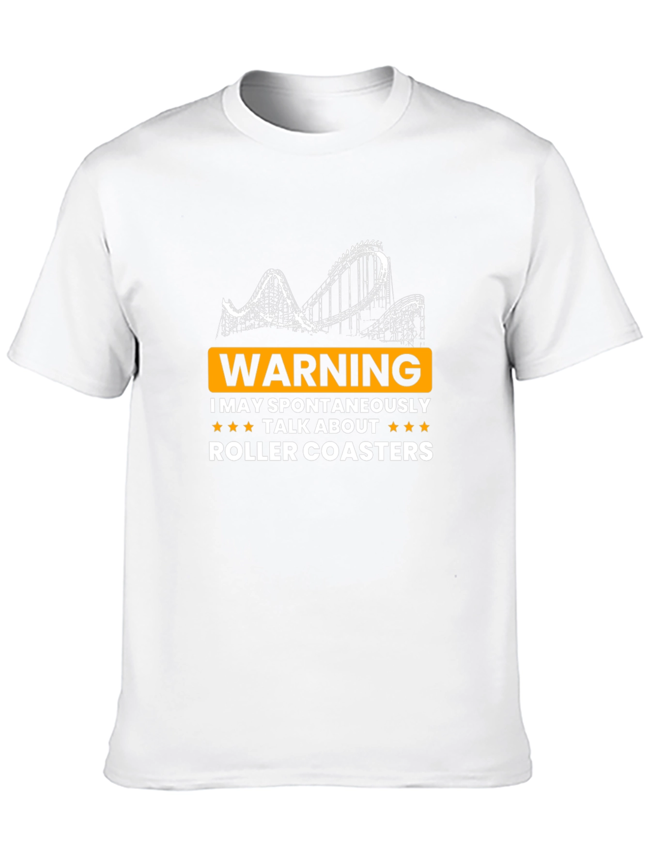 Roller Coaster Enthusiast T-Shirt - Warning Spontaneous Talk