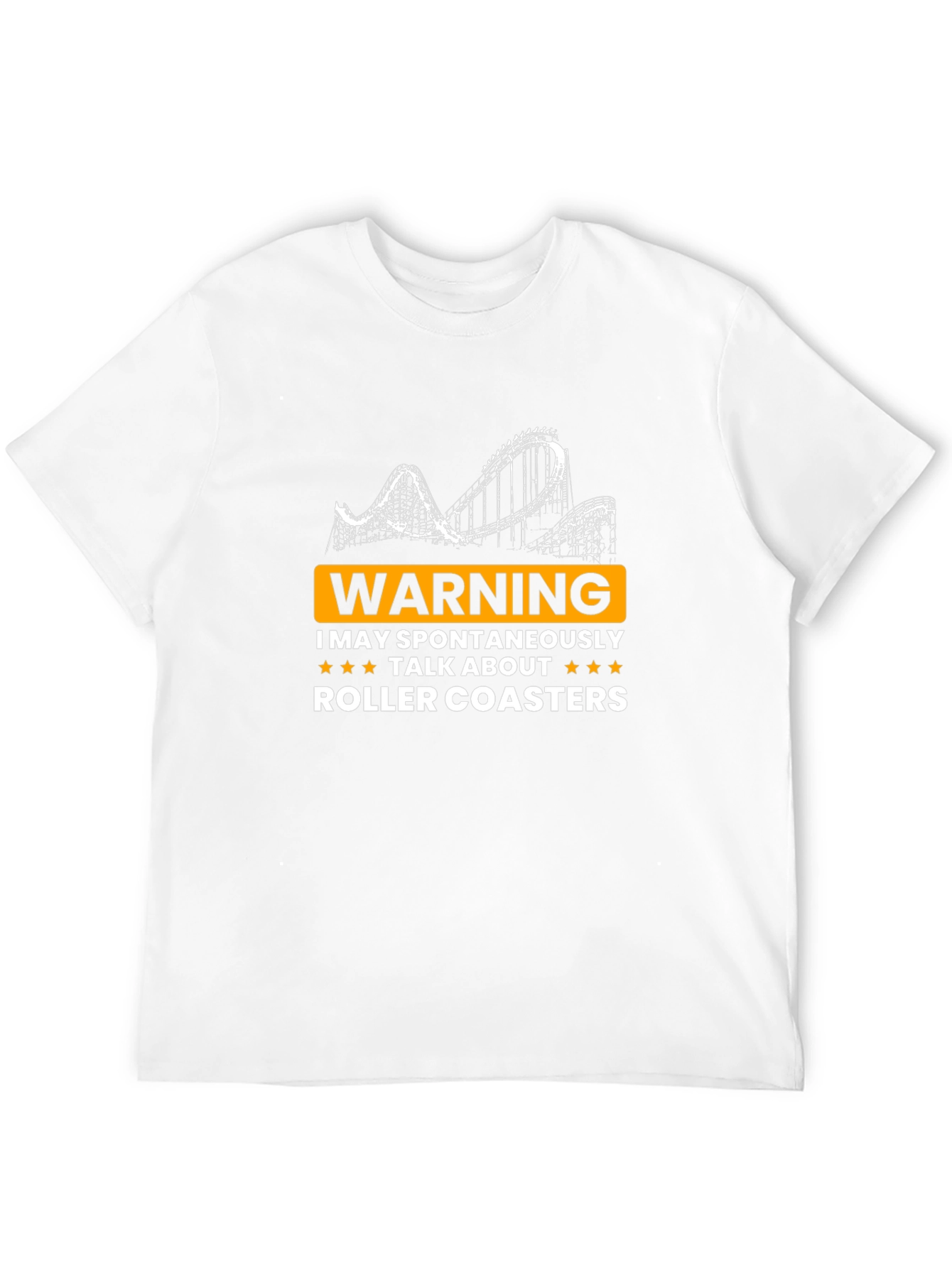 Roller Coaster Enthusiast T-Shirt - Warning Spontaneous Talk