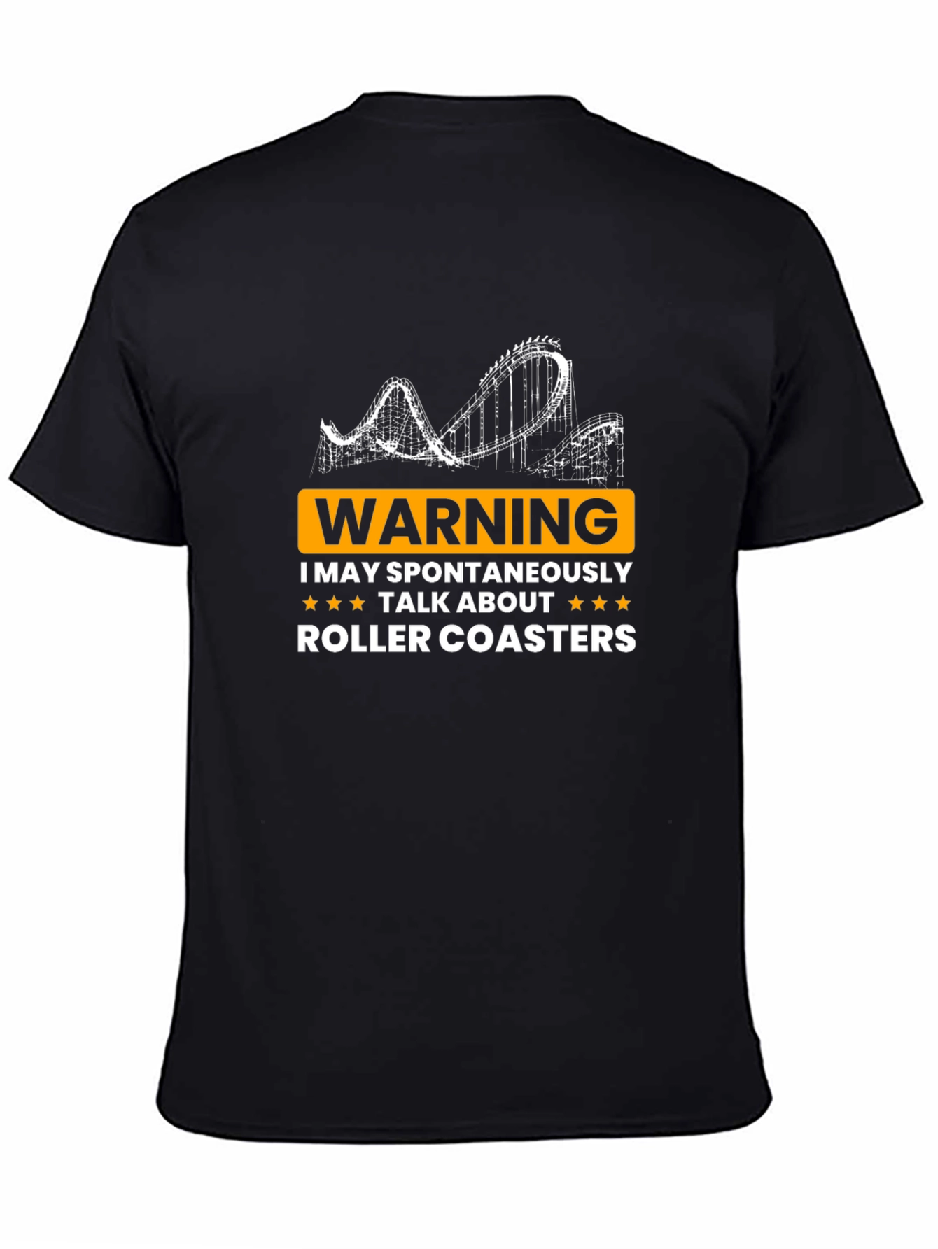 Roller Coaster Enthusiast T-Shirt - Warning Spontaneous Talk