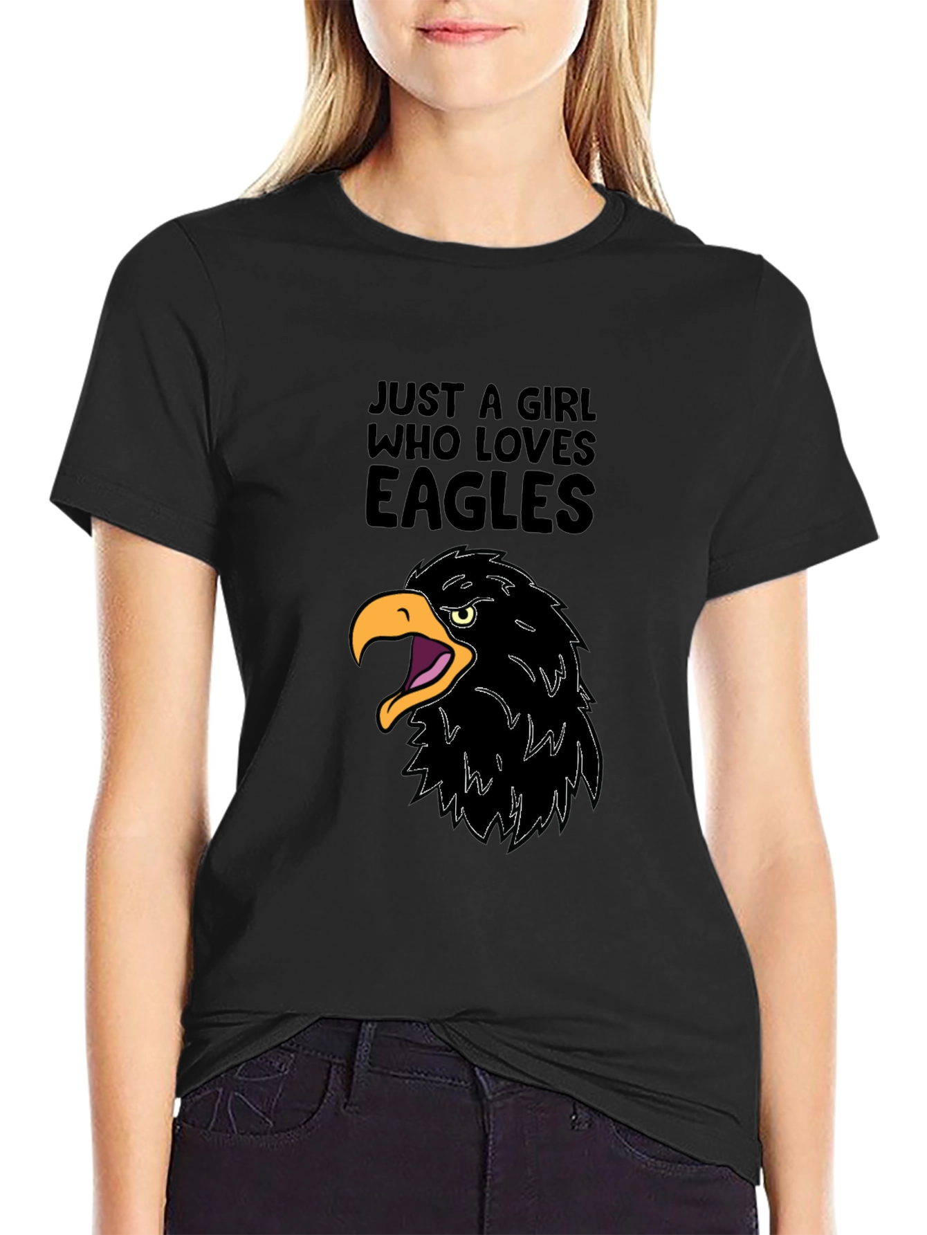 Girl Who Loves Eagles Graphic Tee