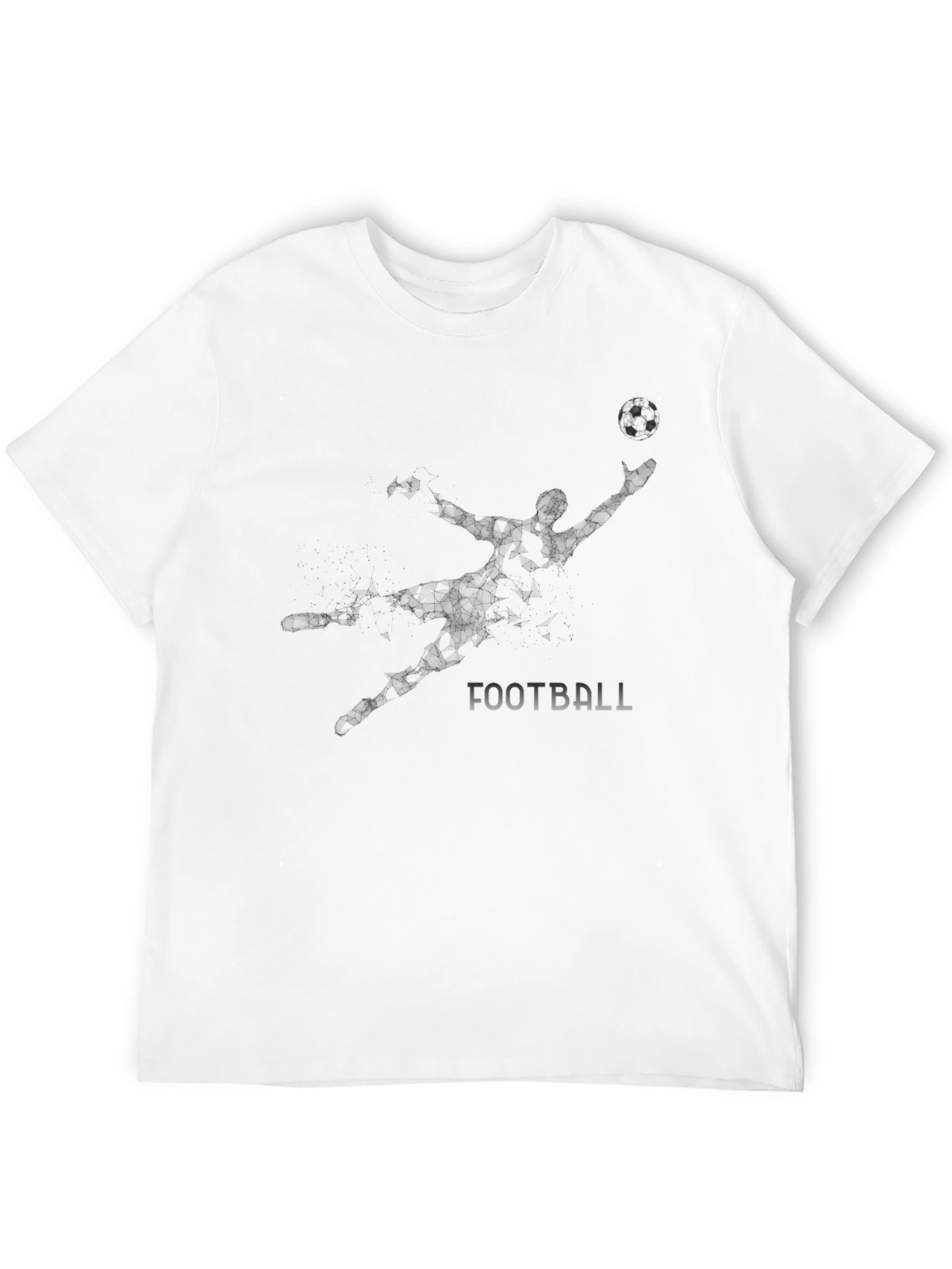 Geometric Football Graphic Tee - Black