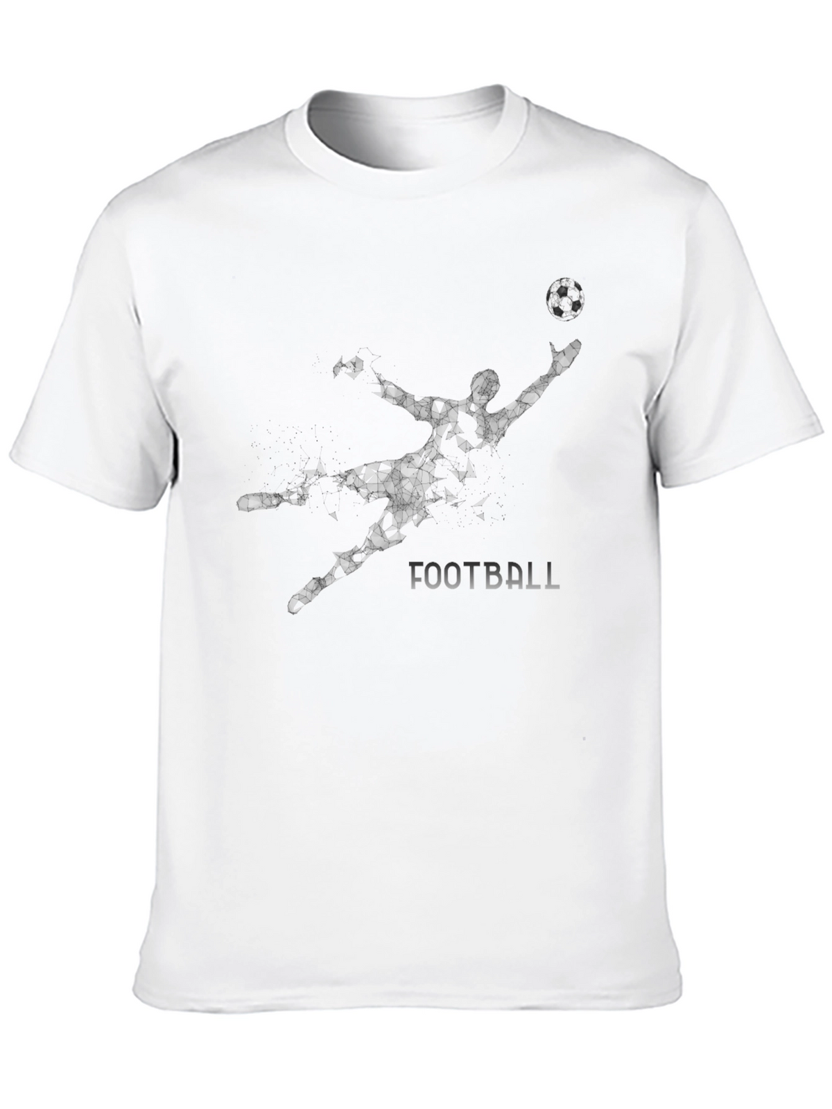 Geometric Football Graphic Tee - Black