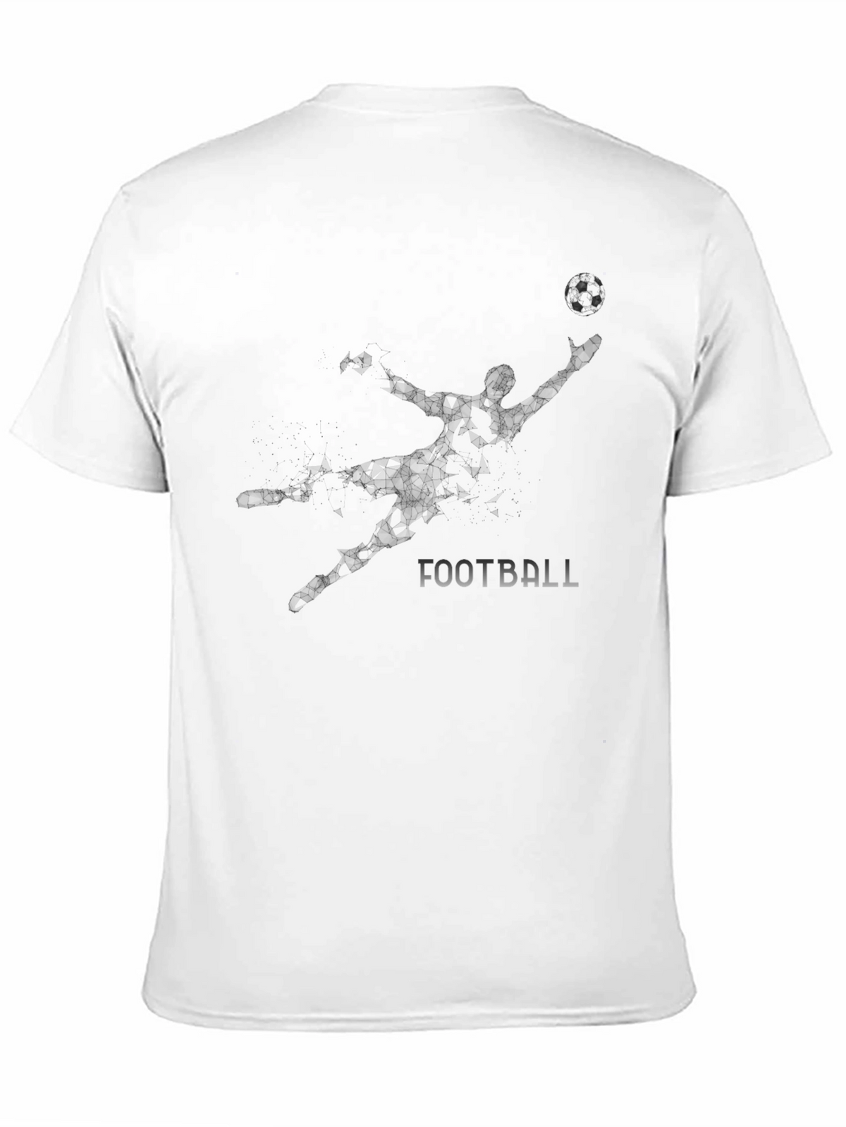 Geometric Football Graphic Tee - Black