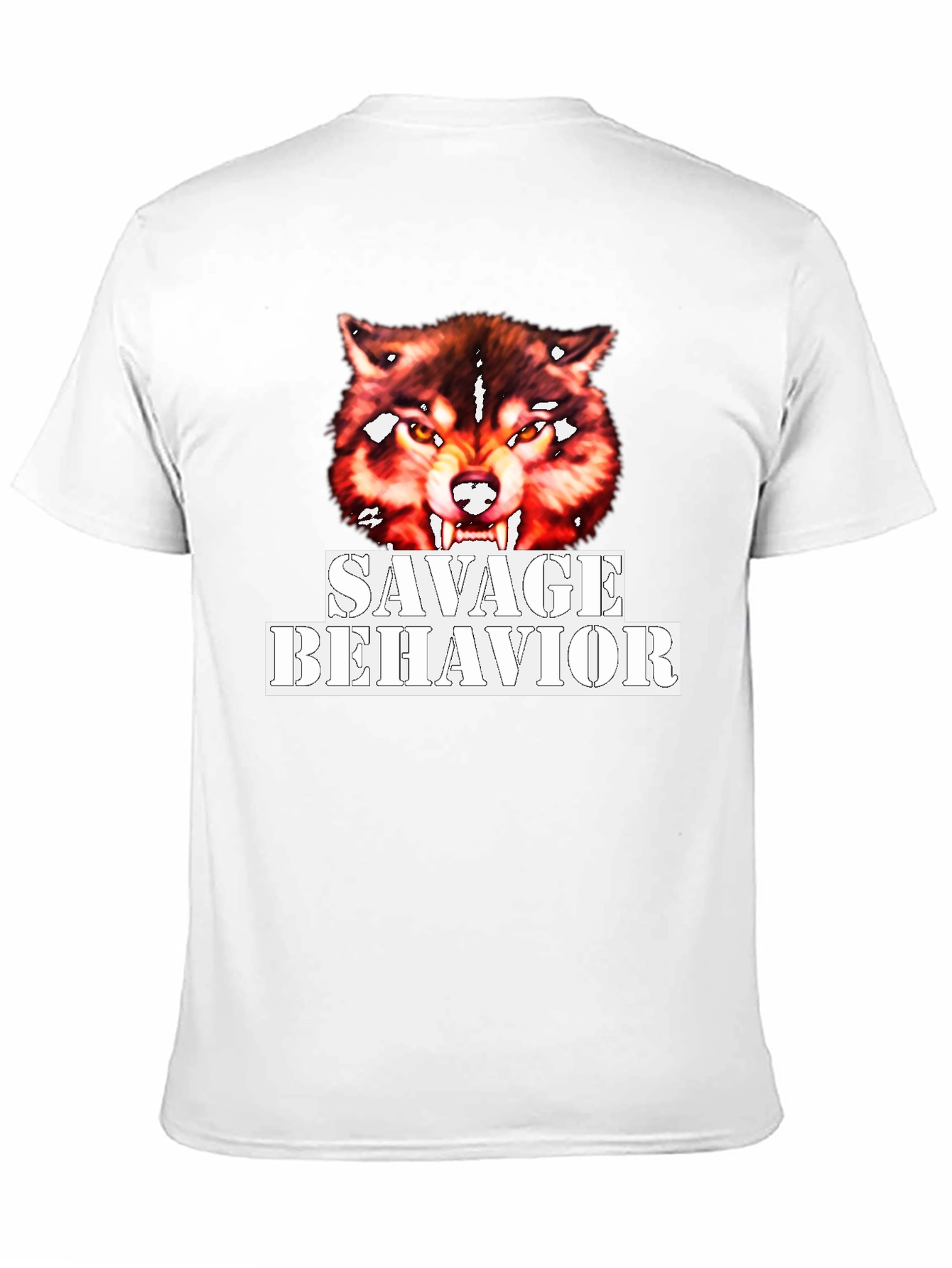 Savage Behavior Wolf Graphic Black T-Shirt