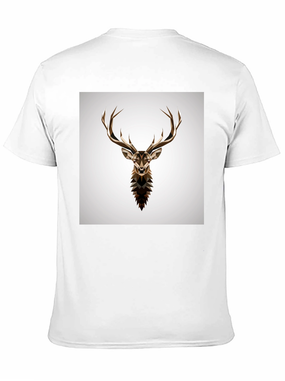 Geometric Deer Graphic Tee - Stylish Mens Black T-Shirt