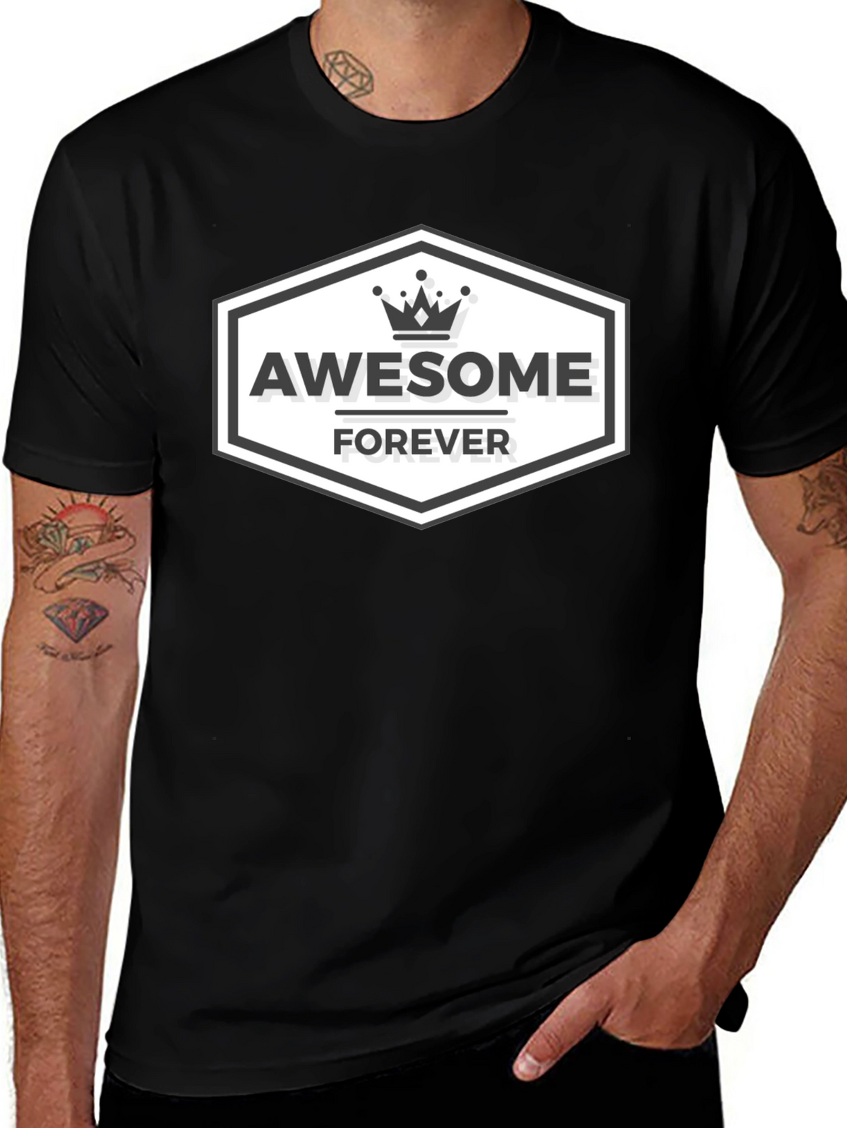Awesome Forever Black T-Shirt