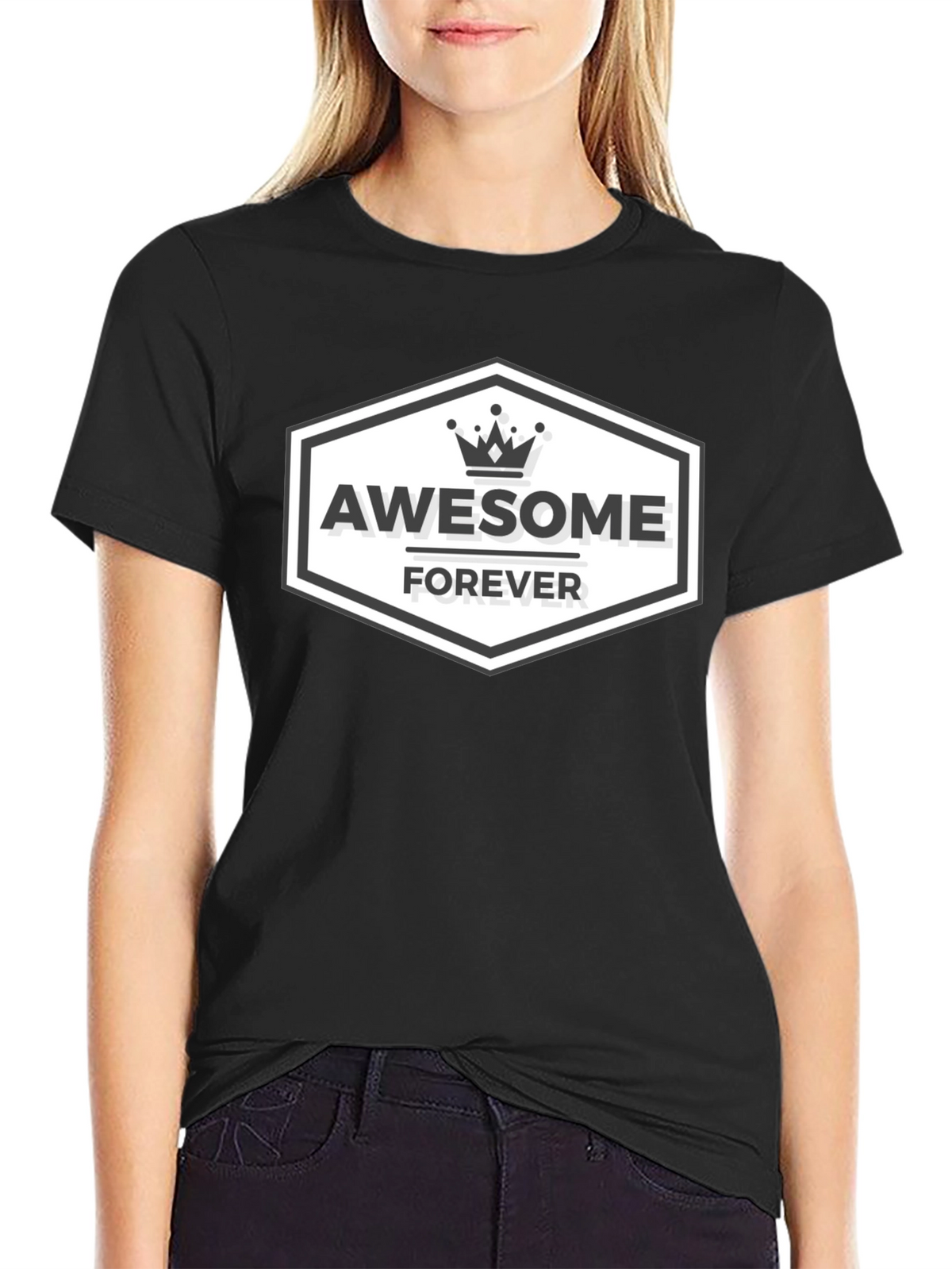 Awesome Forever Black T-Shirt