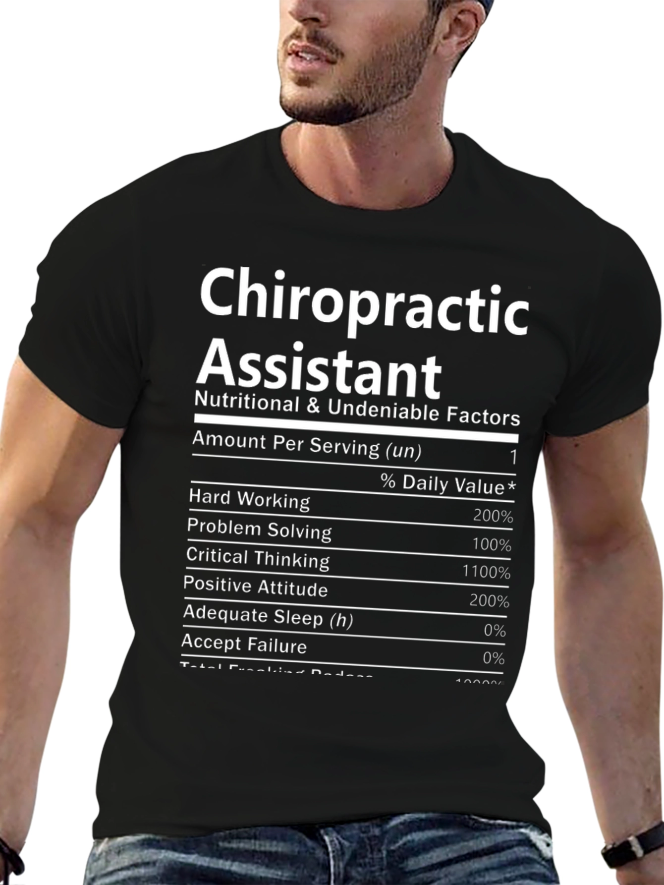 Chiropractic Assistant Nutrition Facts T-Shirt