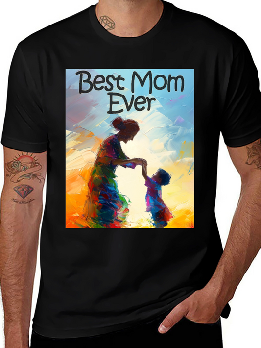 Best Mom Ever Graphic Tee - Black