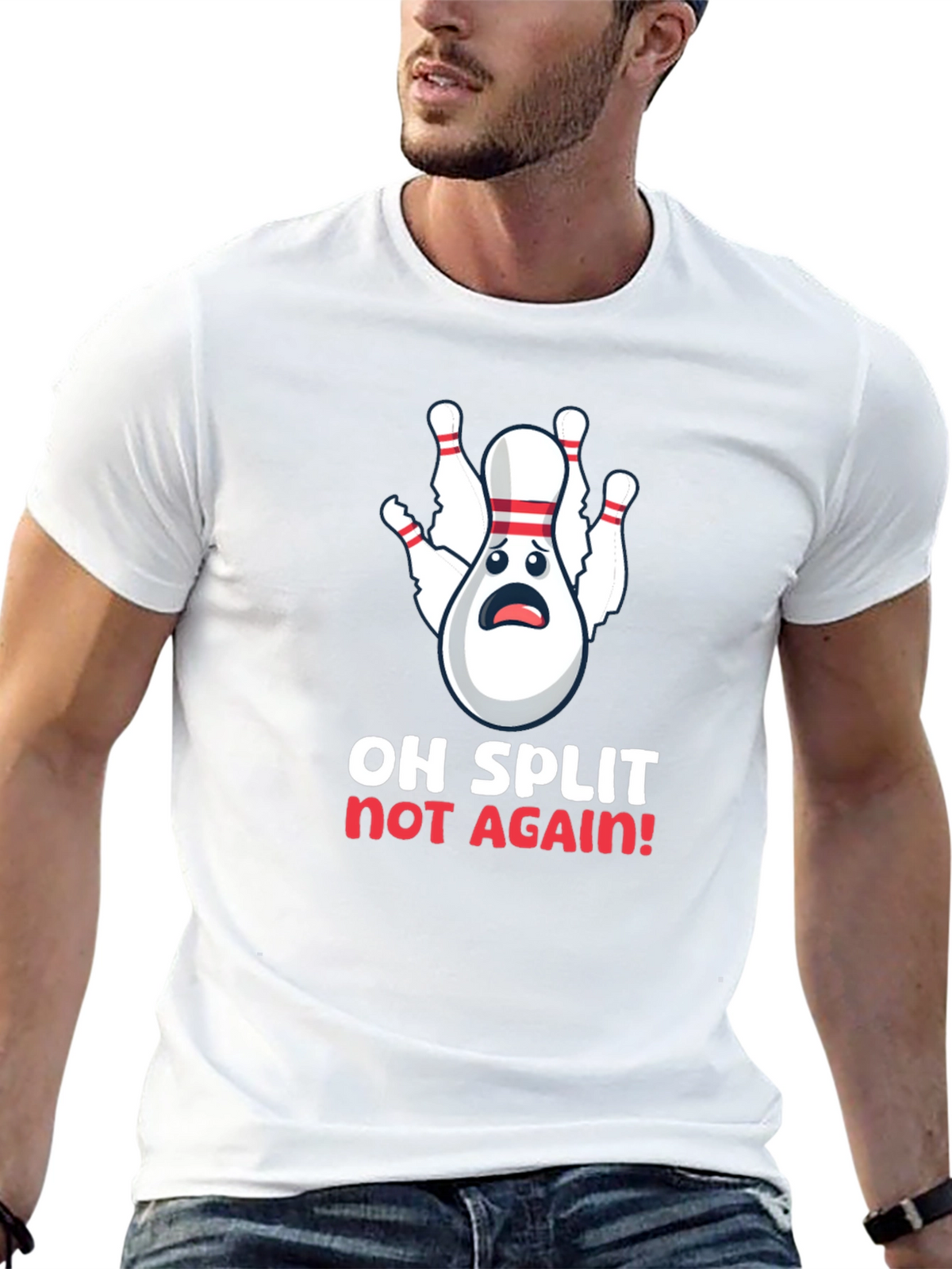 Funny Bowling Split T-Shirt
