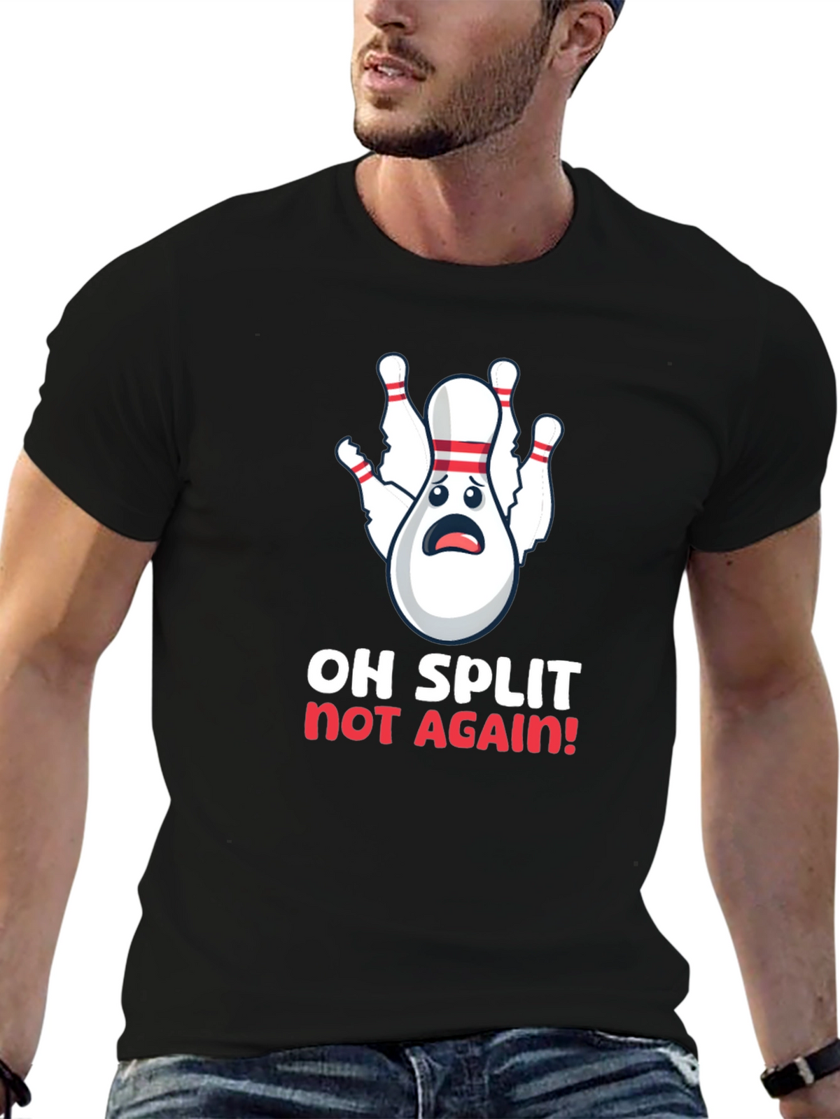 Funny Bowling Split T-Shirt