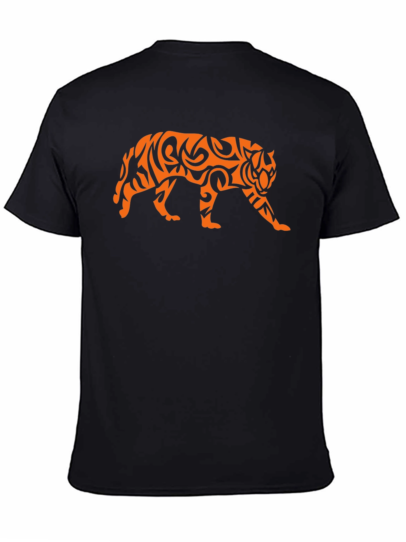 Tribal Tiger Graphic Black T-Shirt