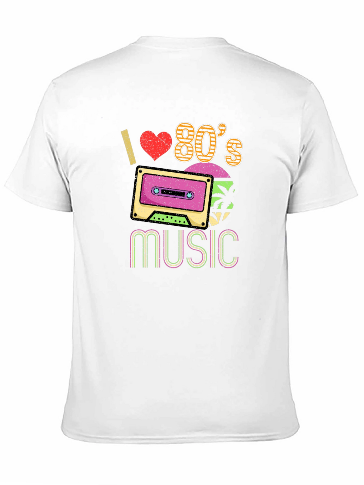 I Love 80s Music Graphic T-Shirt Retro Cassette Tee