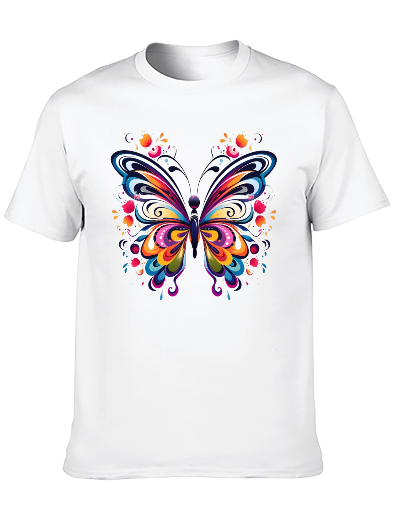 Vibrant Butterfly Graphic Tee - Soft Cotton Comfort