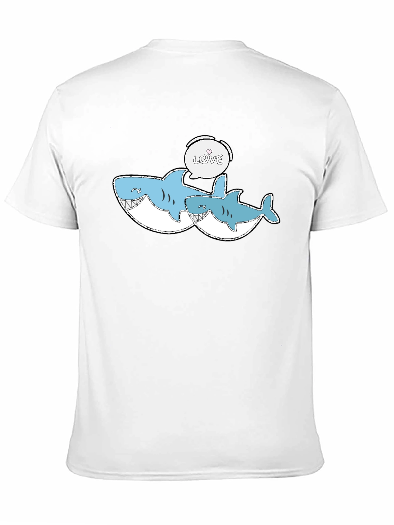 Shark Love Graphic Tee - Black