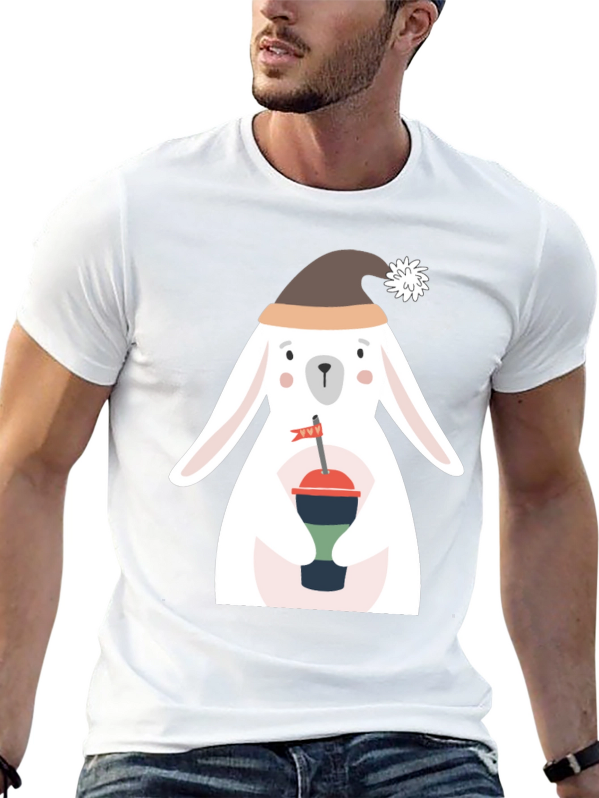 Festive Rabbit Graphic Tee