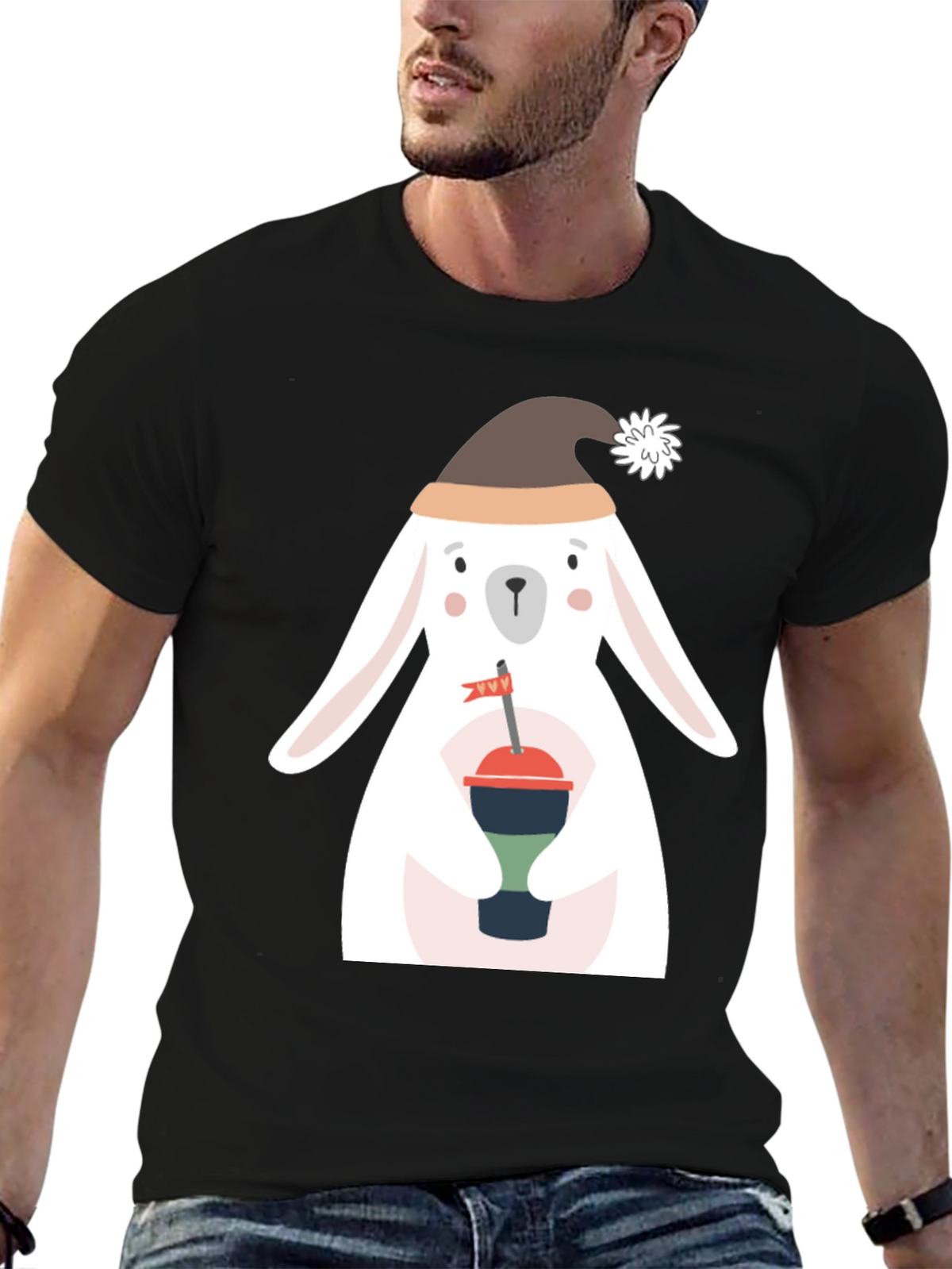 Festive Rabbit Graphic Tee