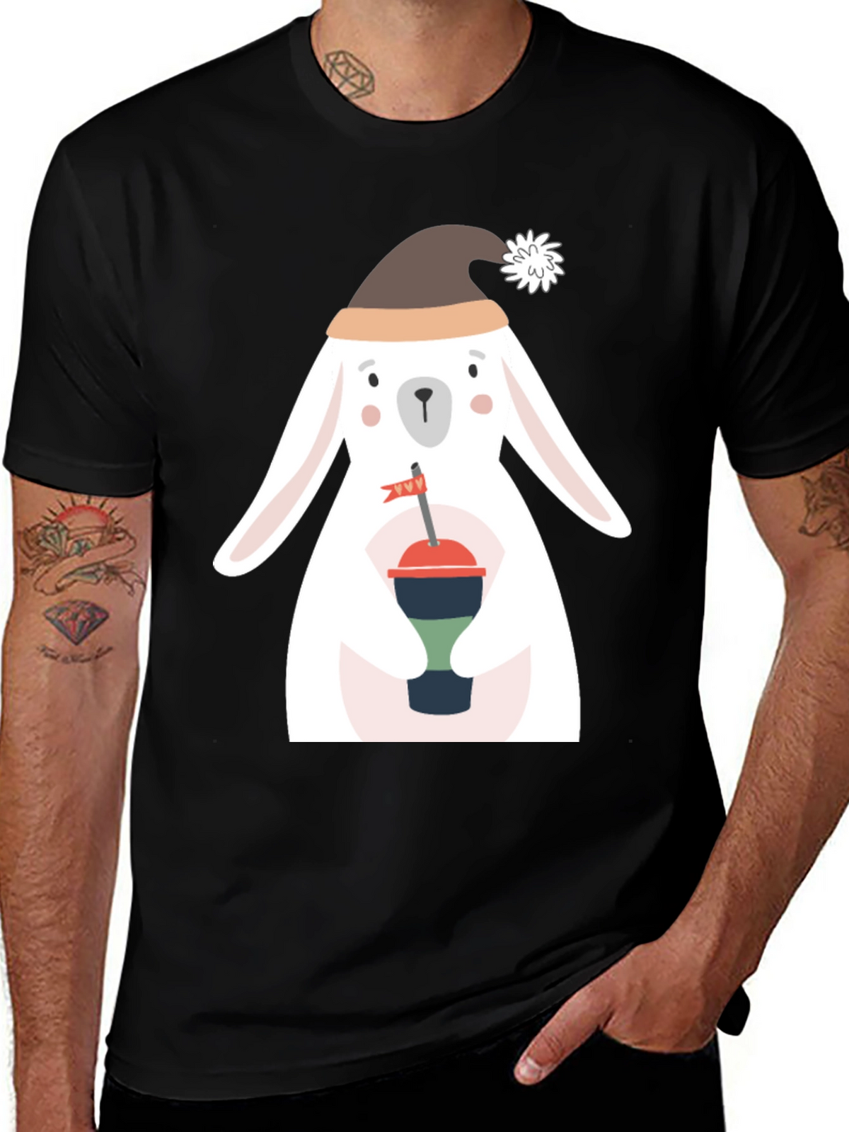 Festive Rabbit Graphic Tee