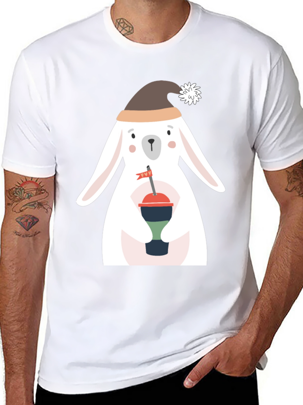 Festive Rabbit Graphic Tee
