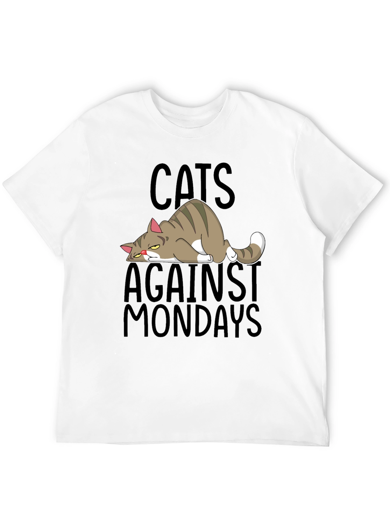 Cats Against Mondays Funny Graphic T-Shirt