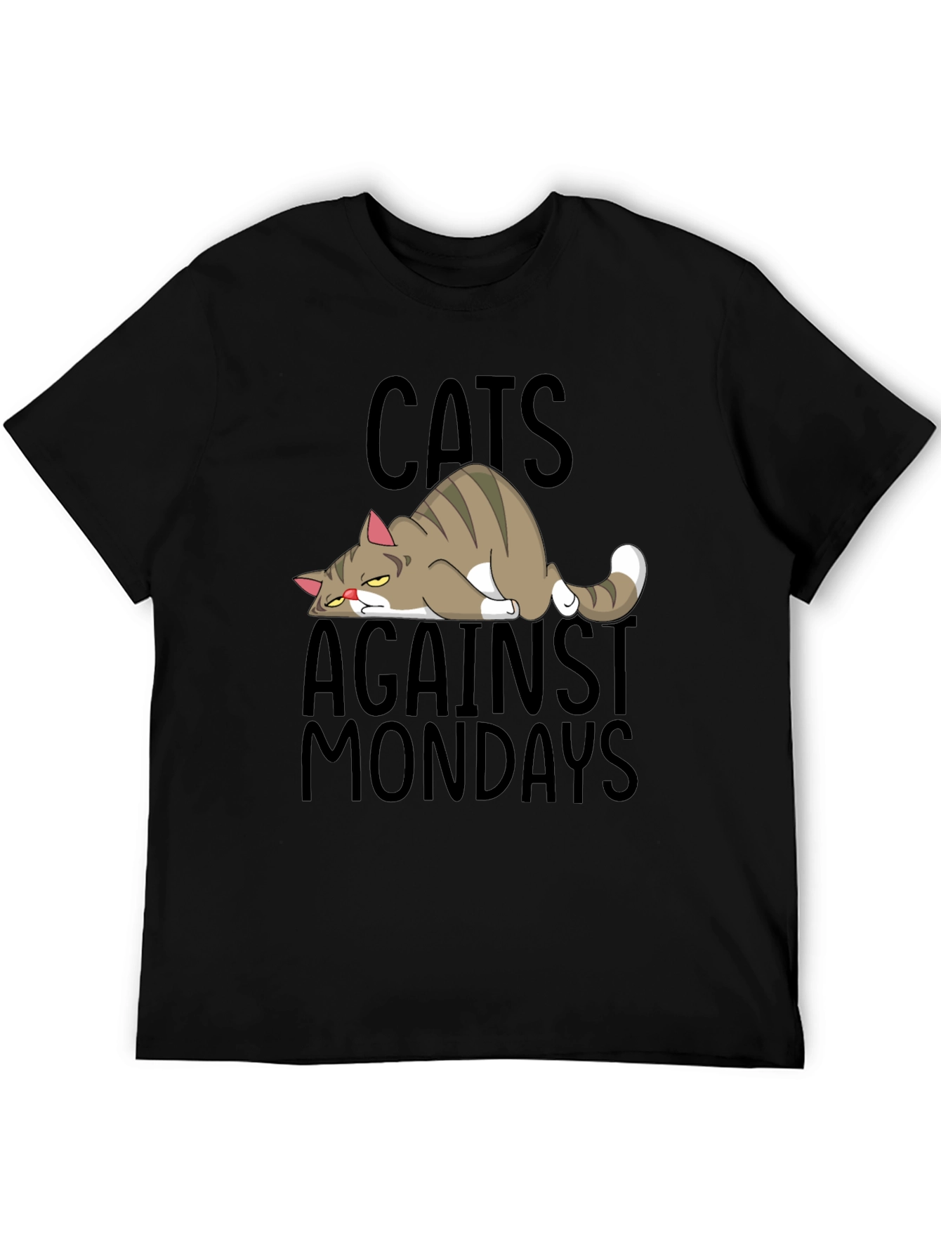 Cats Against Mondays Funny Graphic T-Shirt