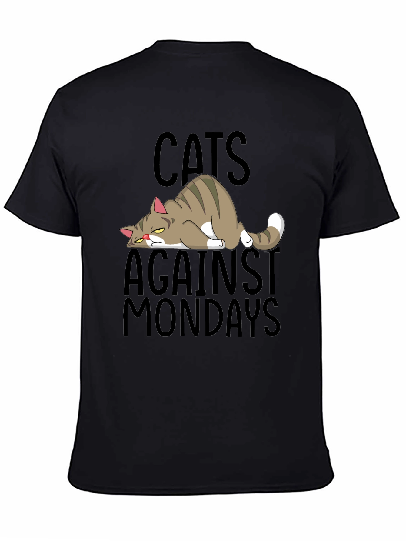 Cats Against Mondays Funny Graphic T-Shirt