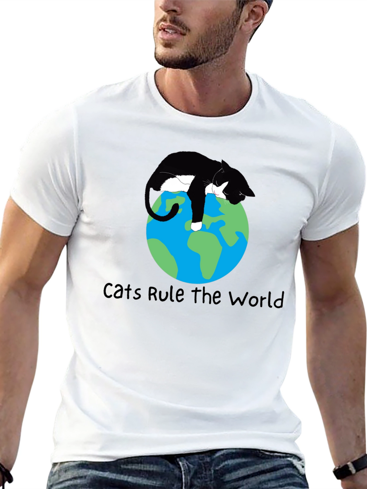 Cats Rule the World Graphic T-Shirt