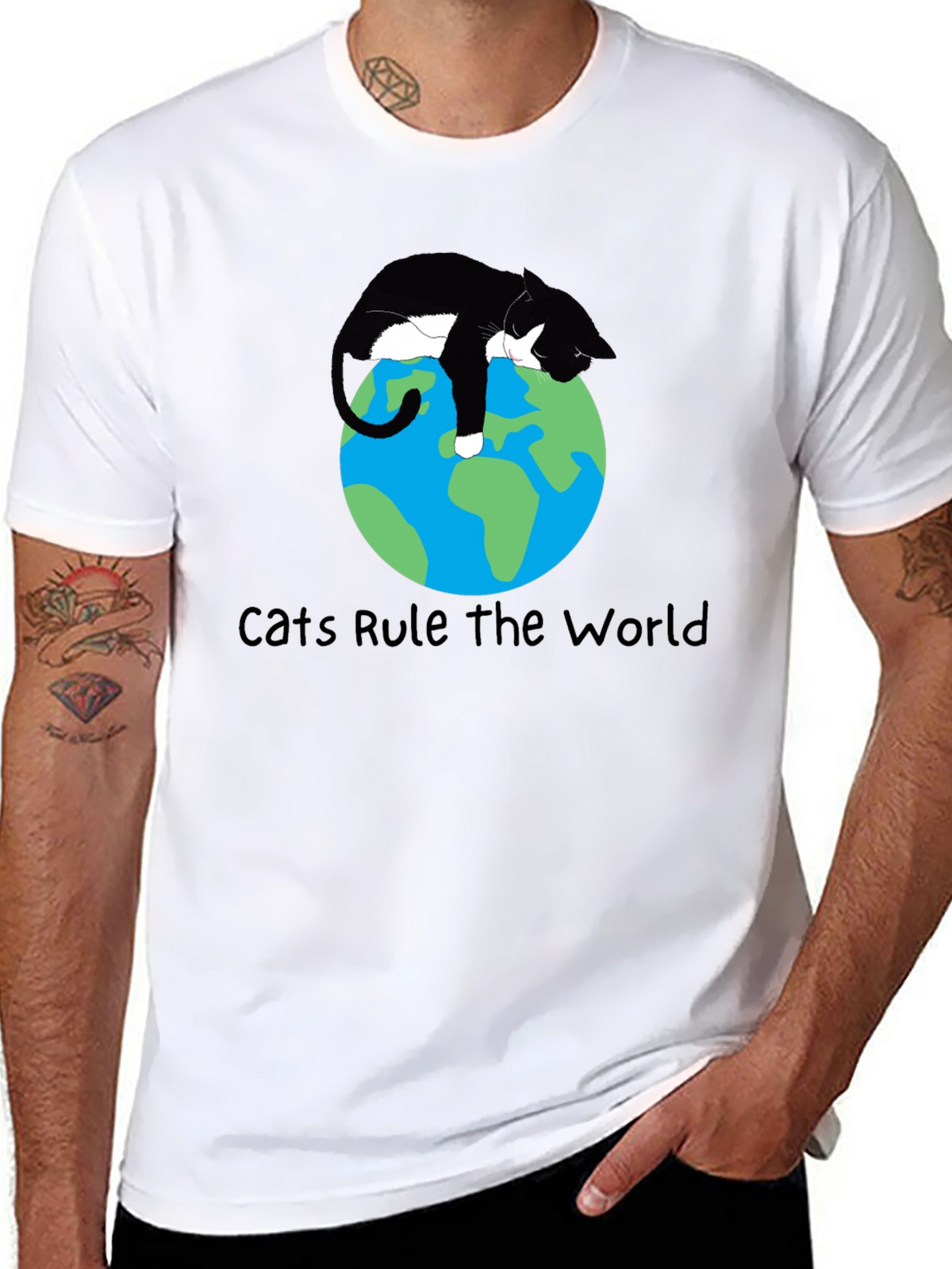 Cats Rule the World Graphic T-Shirt