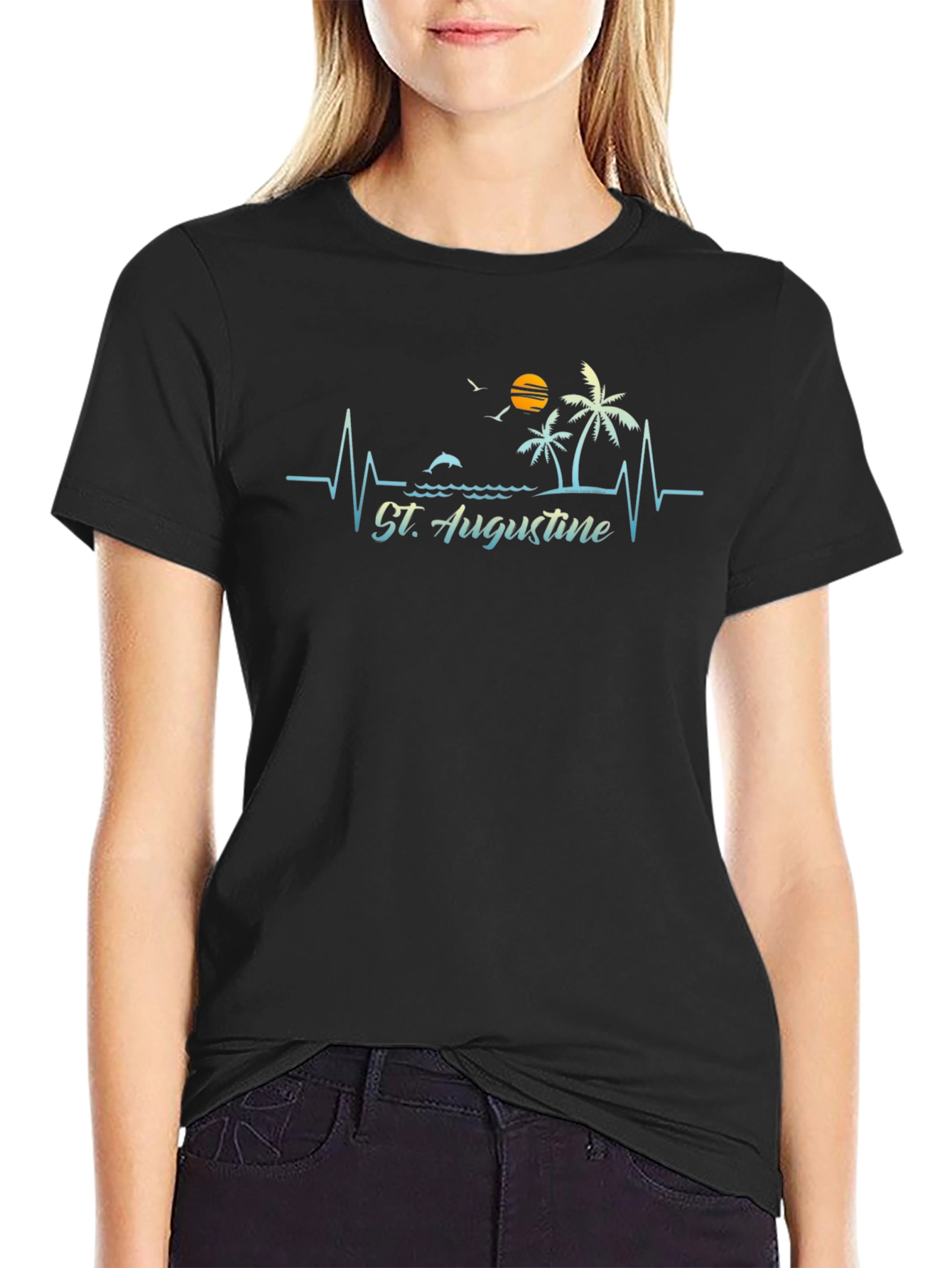 St. Augustine Beach Heartbeat T-Shirt
