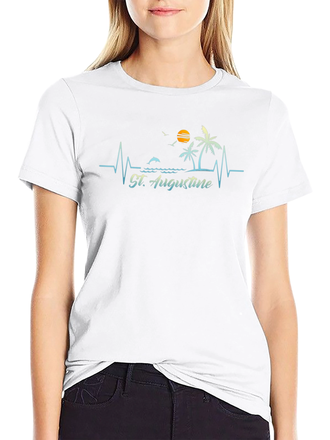 St. Augustine Beach Heartbeat T-Shirt