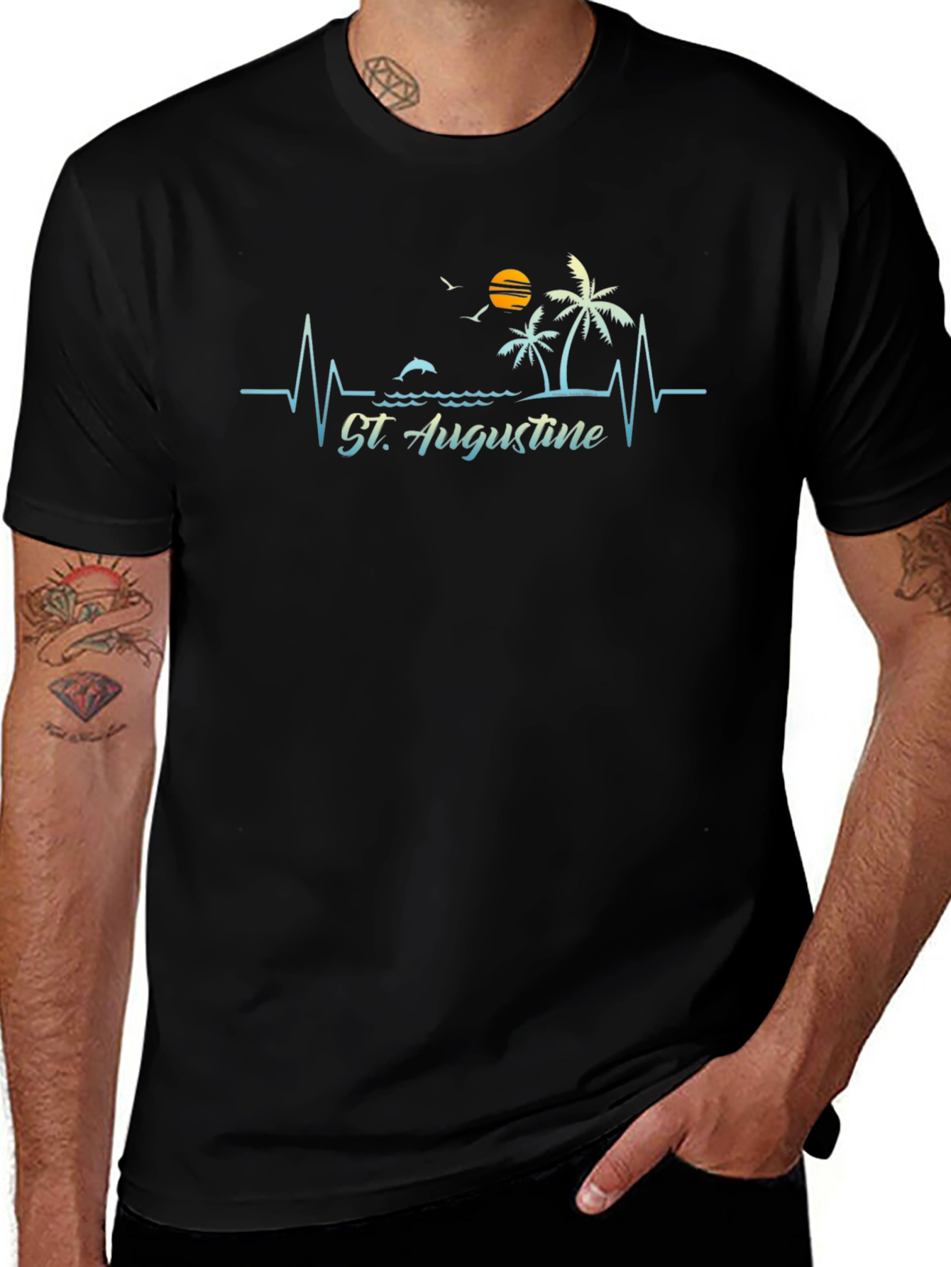 St. Augustine Beach Heartbeat T-Shirt