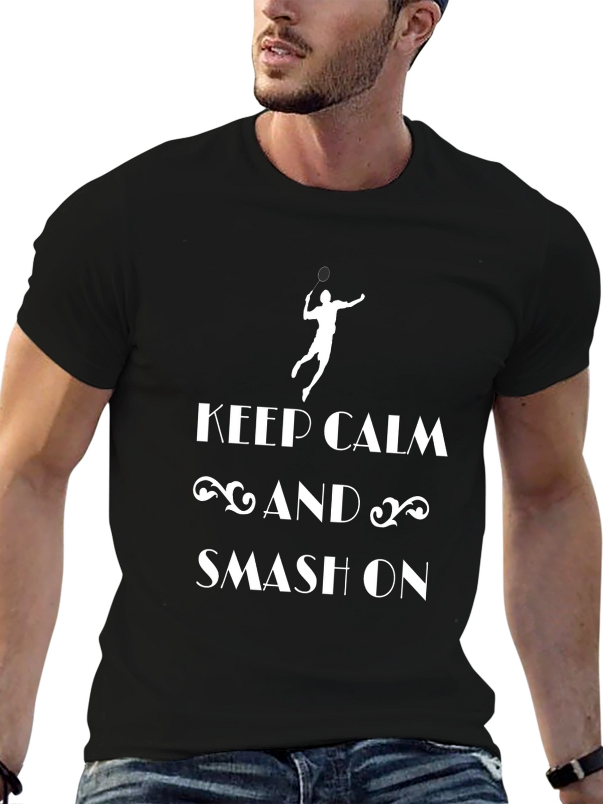 Keep Calm and Smash On - Black T-Shirt