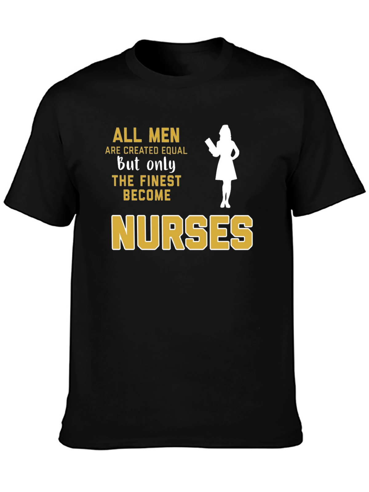 Finest Nurses Graphic T-Shirt - Black Cotton Tee