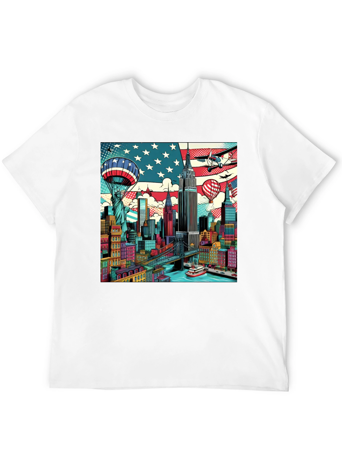 New York Cityscape Graphic T-Shirt
