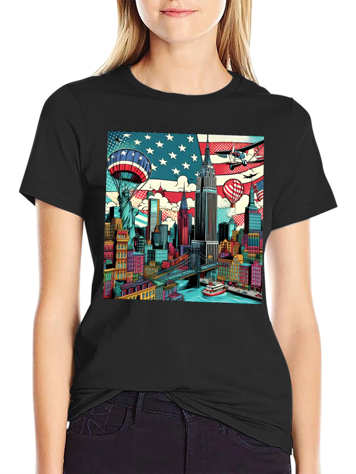 New York Cityscape Graphic T-Shirt