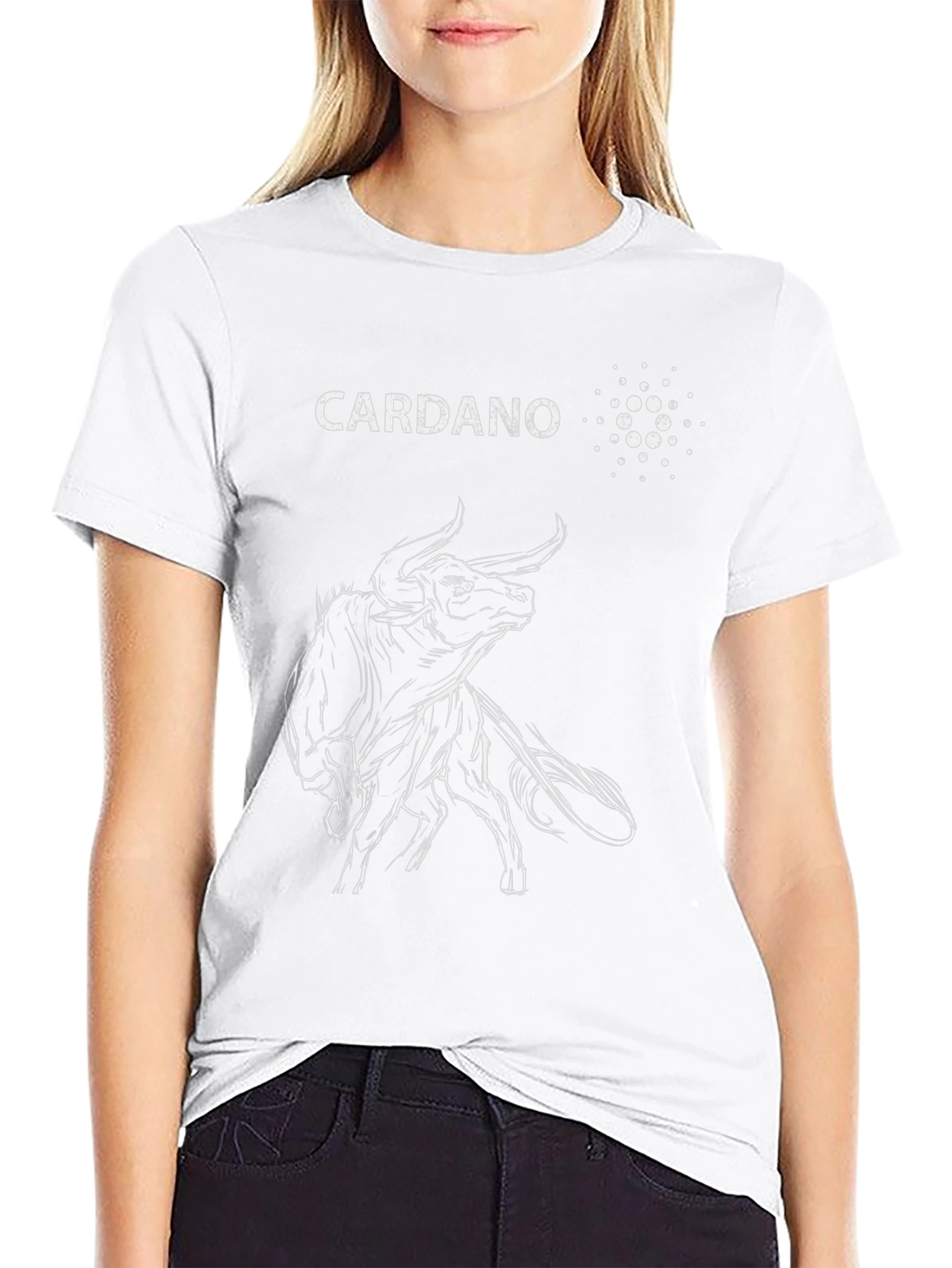 Cardano Bull Black T-Shirt - Crypto Investor Tee