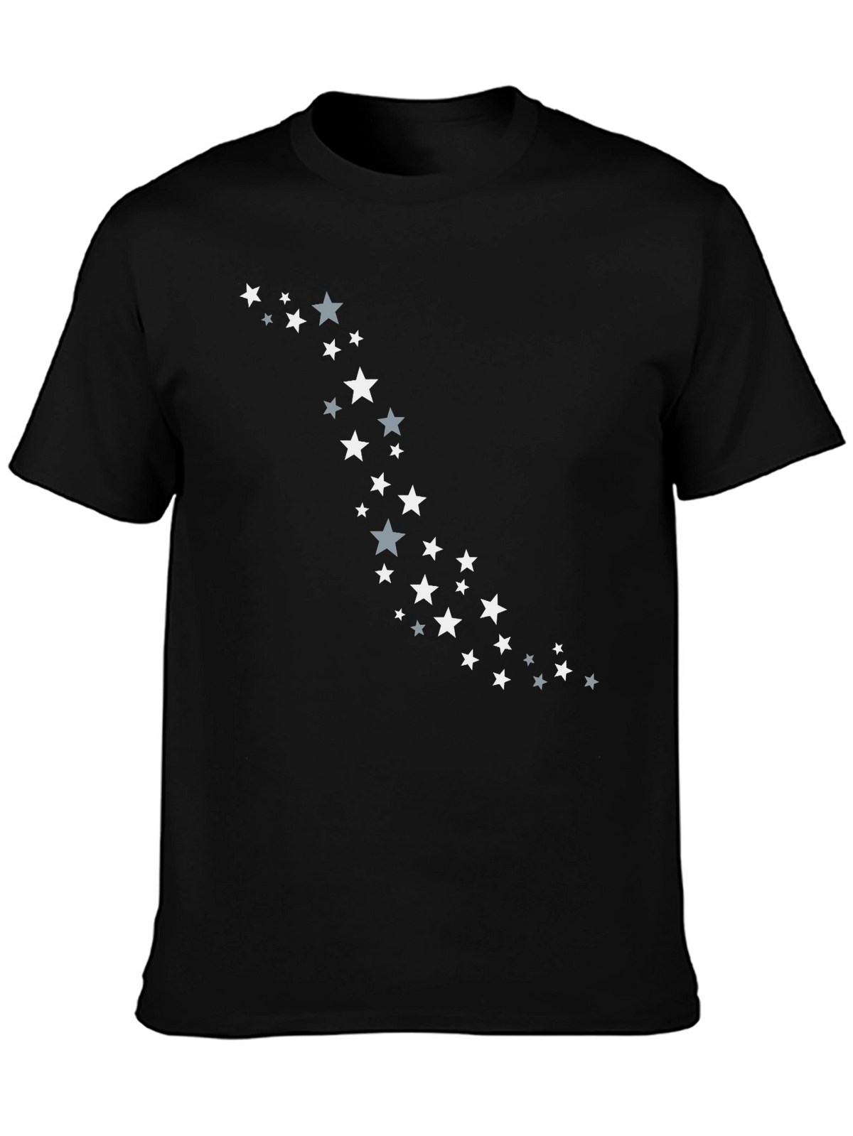 Stylish Black T-Shirt with Starry Design