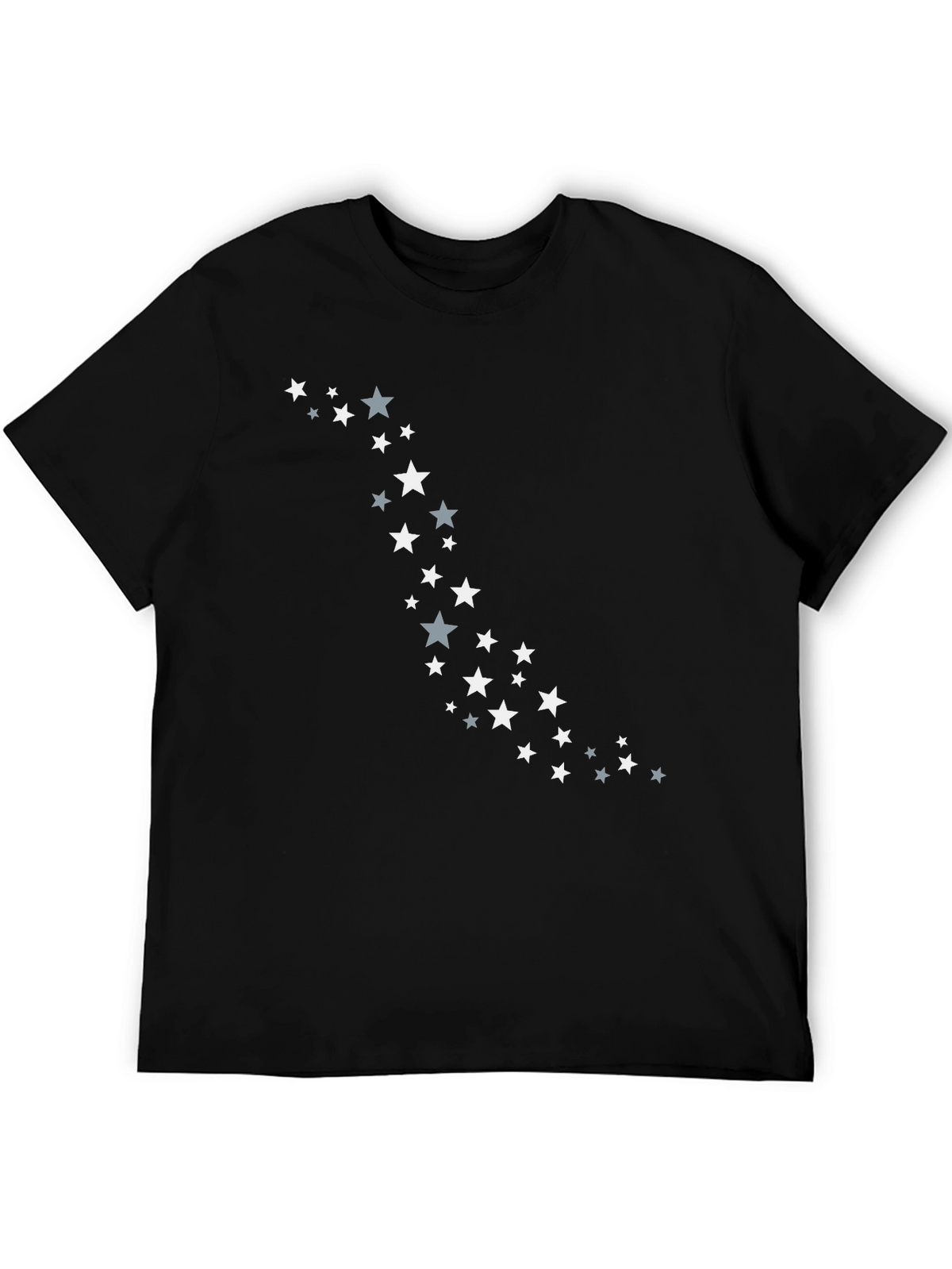 Stylish Black T-Shirt with Starry Design