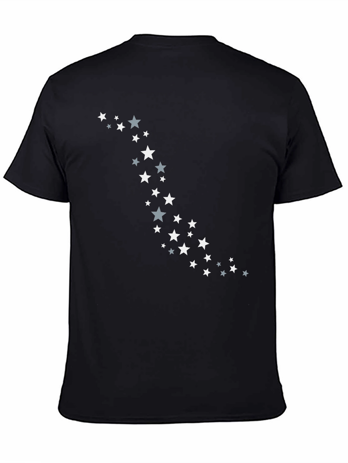 Stylish Black T-Shirt with Starry Design