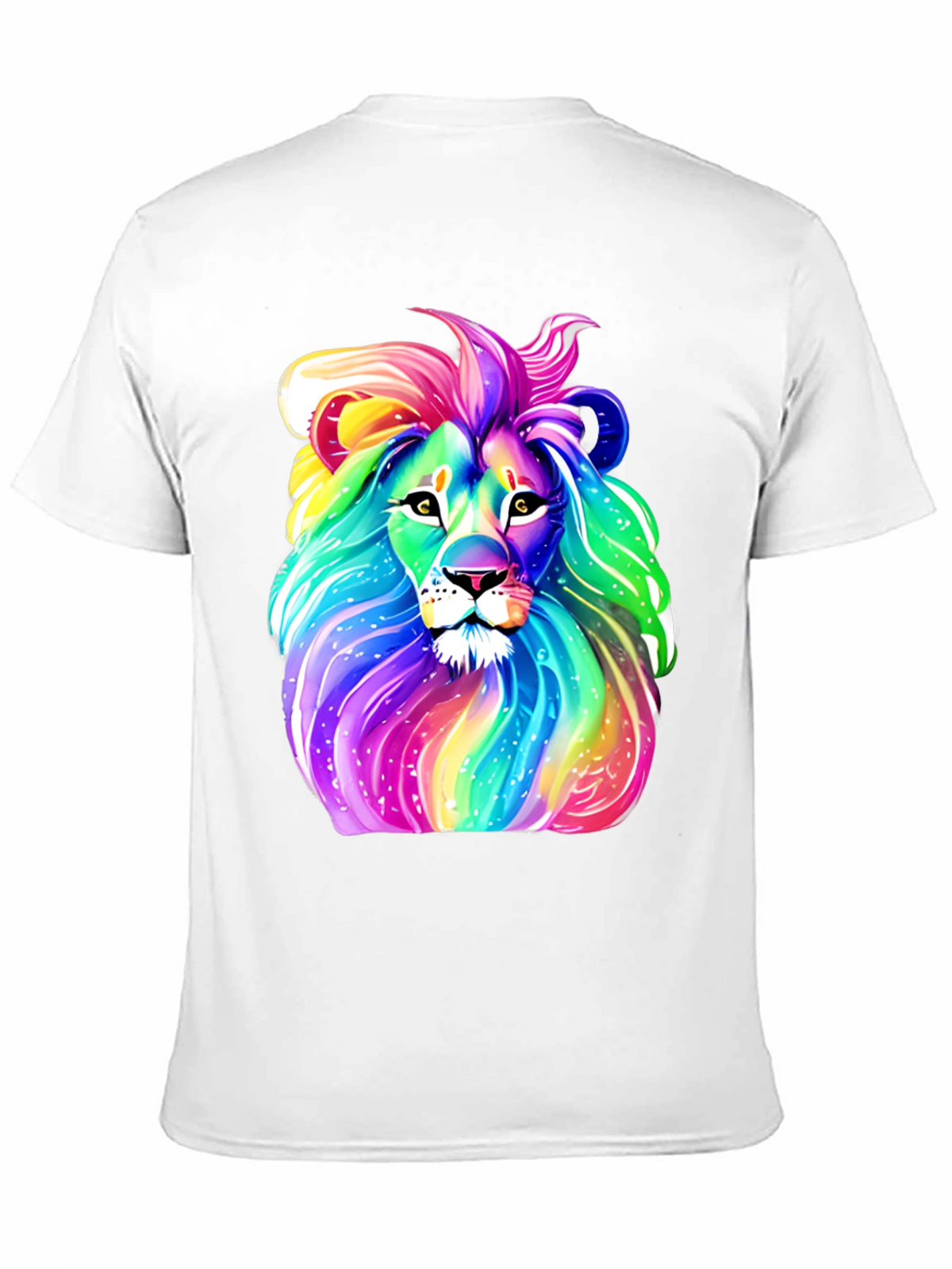 Rainbow Lion Graphic Tee - Mens Black T-Shirt
