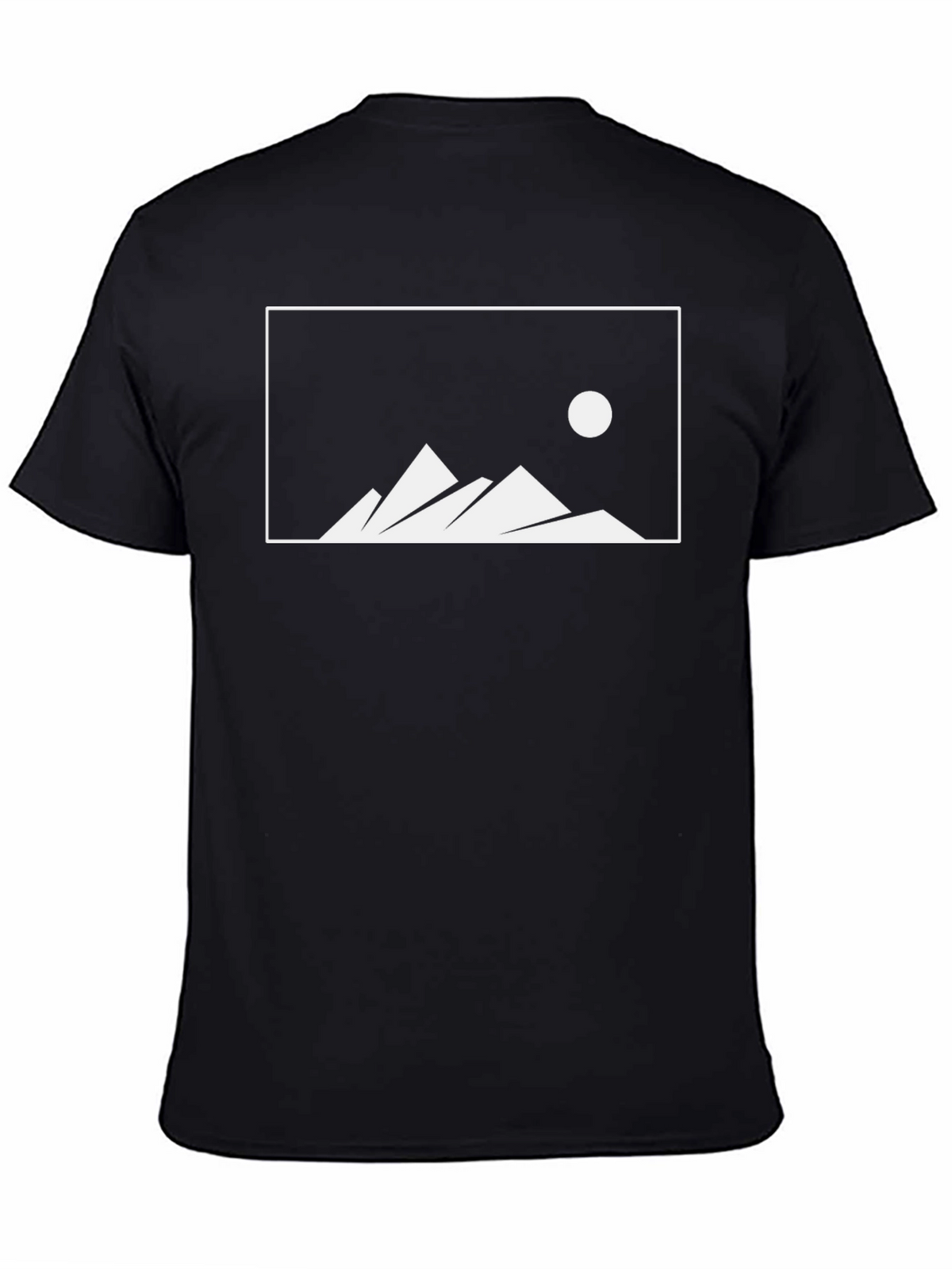 Minimalist Mountain T-Shirt - Black Cotton Tee