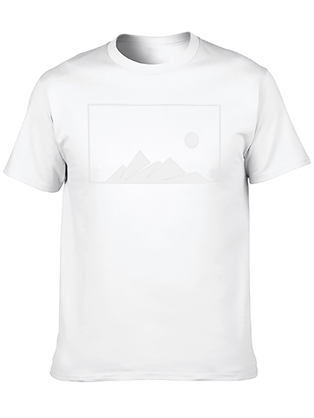 Minimalist Mountain T-Shirt - Black Cotton Tee
