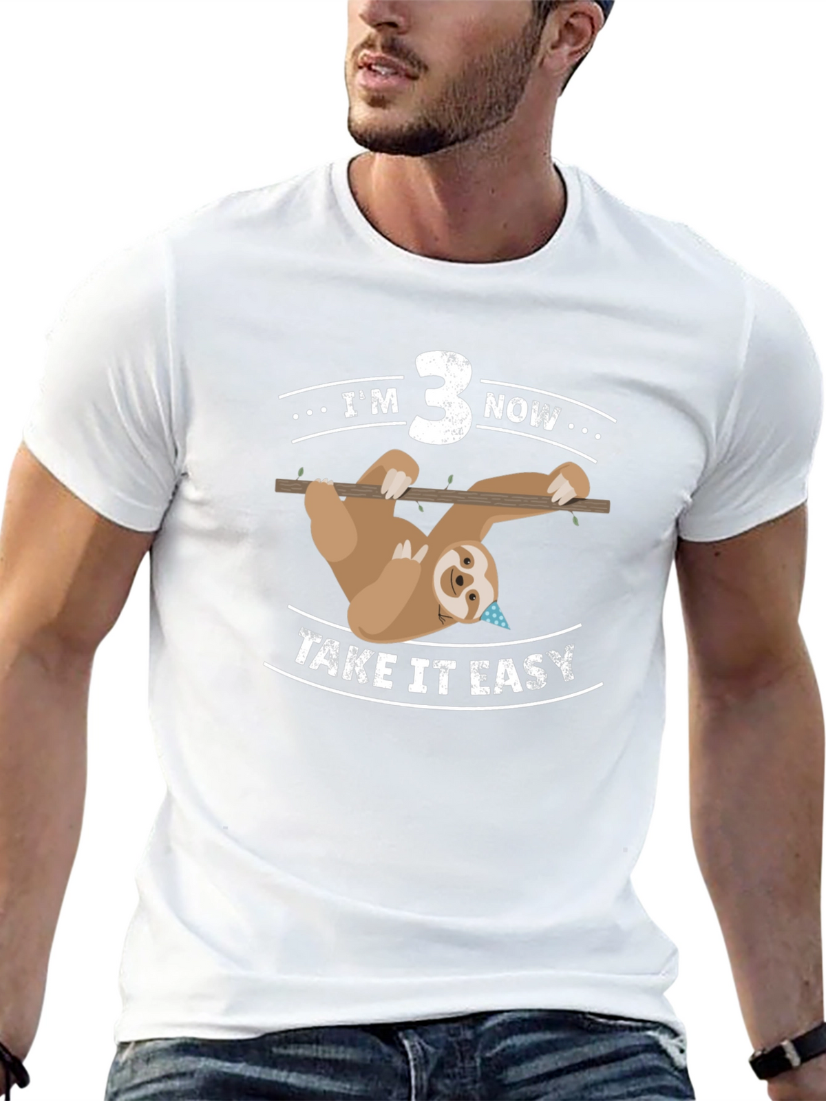 Im 3 Now Sloth Birthday Tee