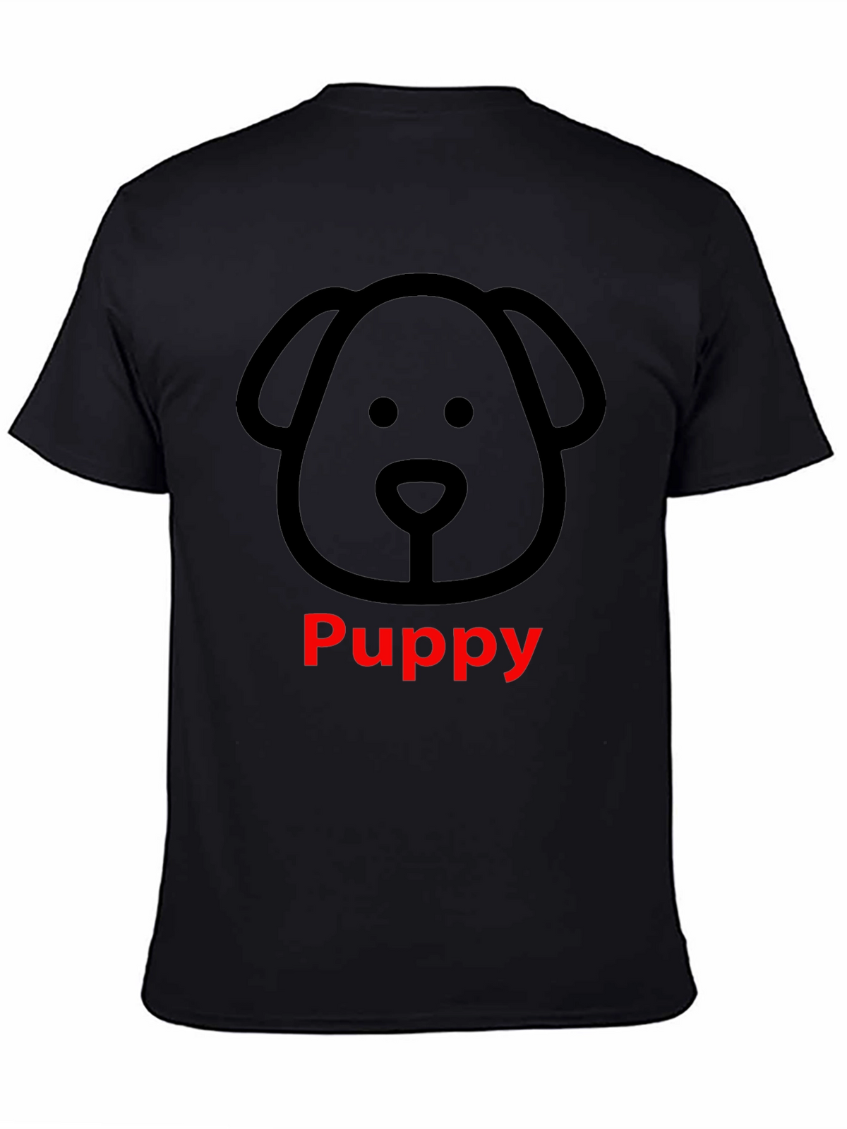 Puppy Dog Graphic Tee - Black Unisex T-Shirt