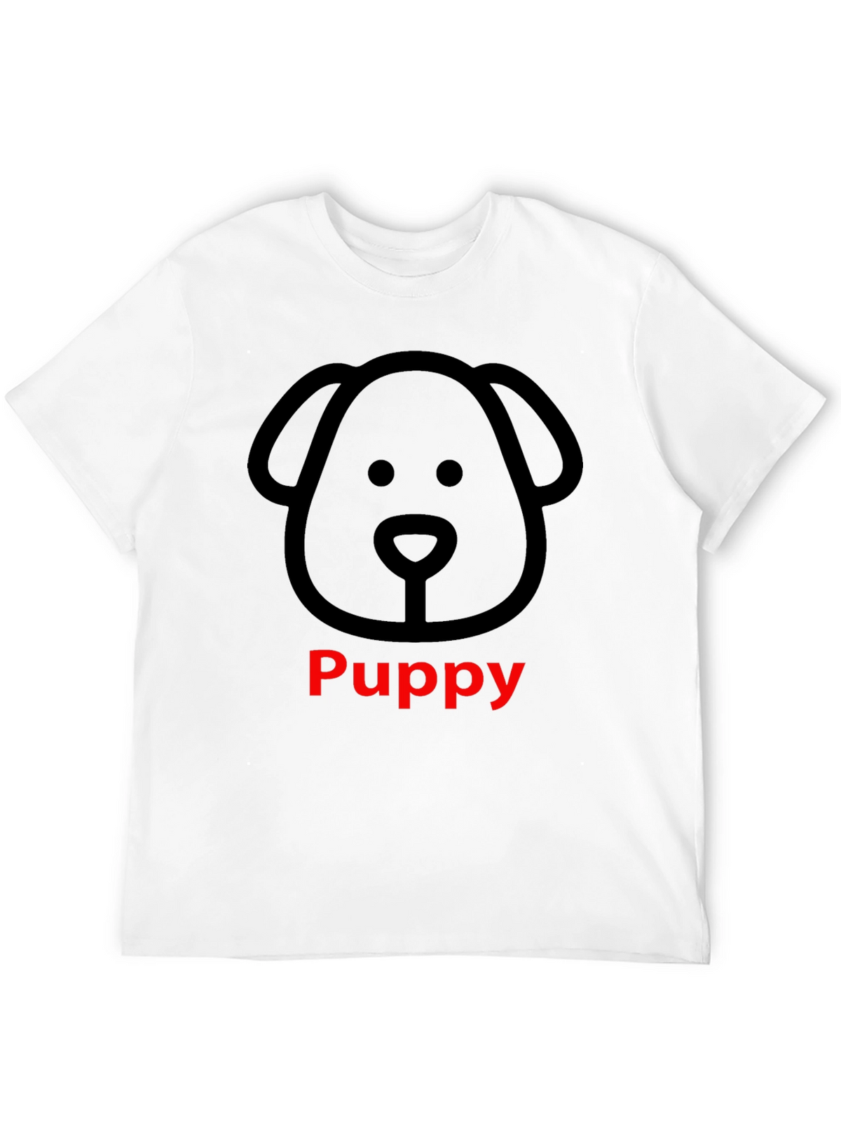 Puppy Dog Graphic Tee - Black Unisex T-Shirt