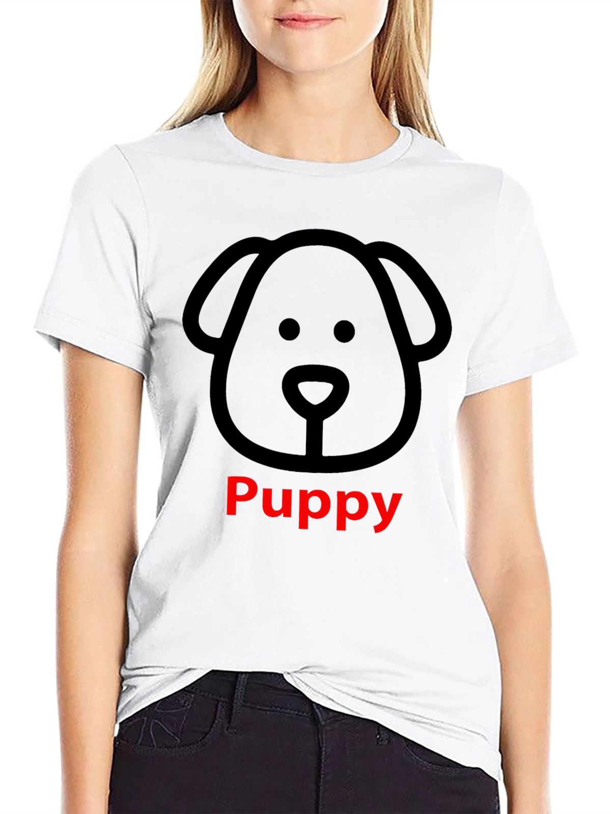 Puppy Dog Graphic Tee - Black Unisex T-Shirt